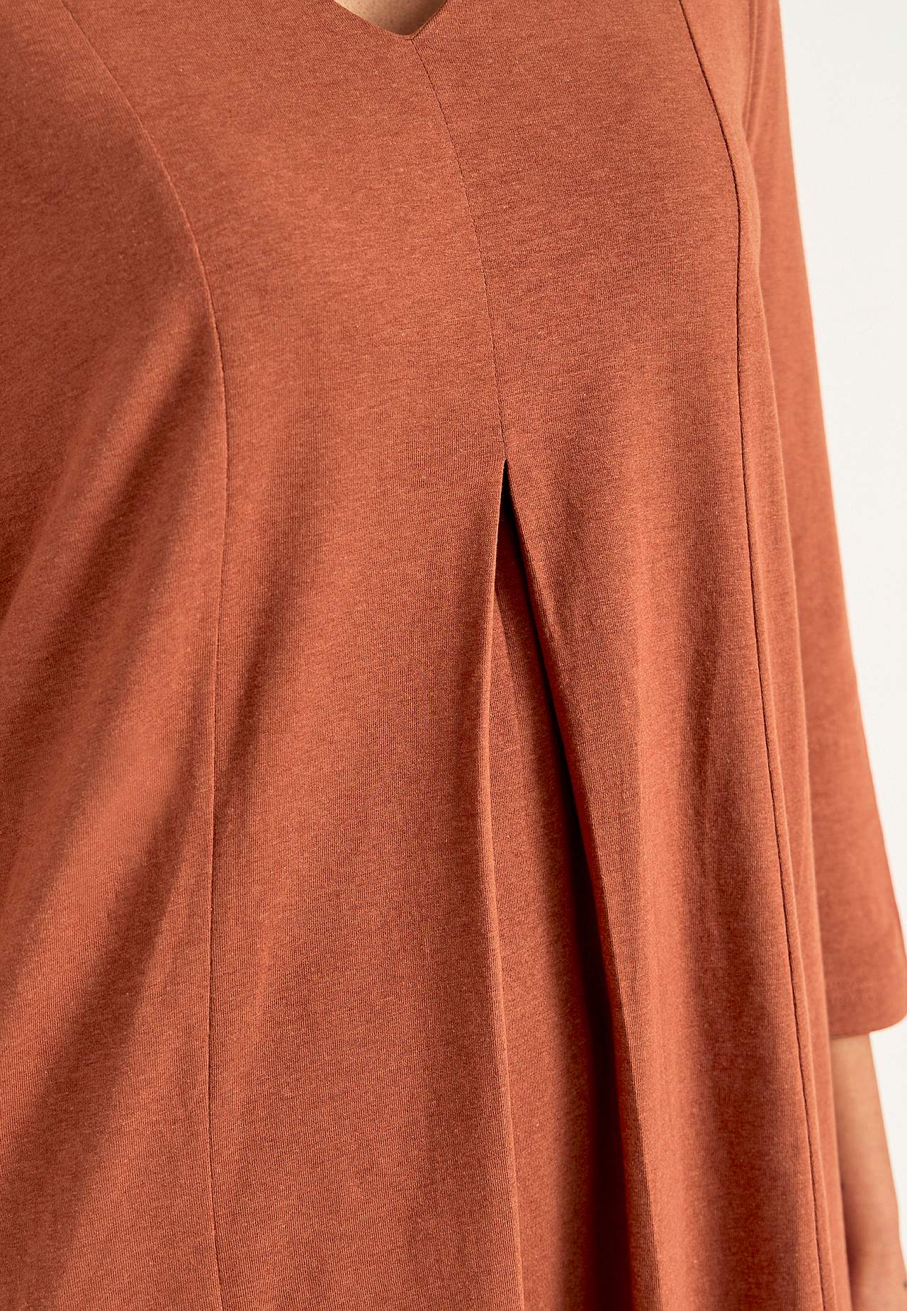 Jersey tuniek met kreuk detail