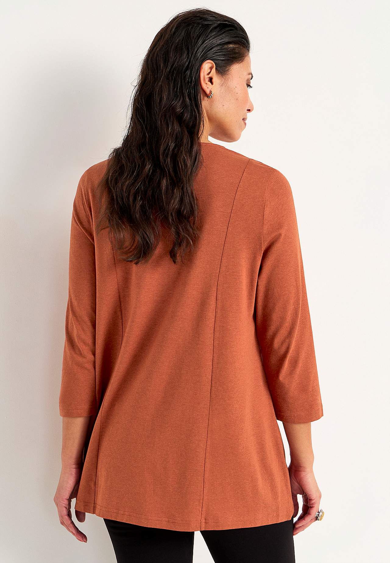 Jersey tuniek met kreuk detail