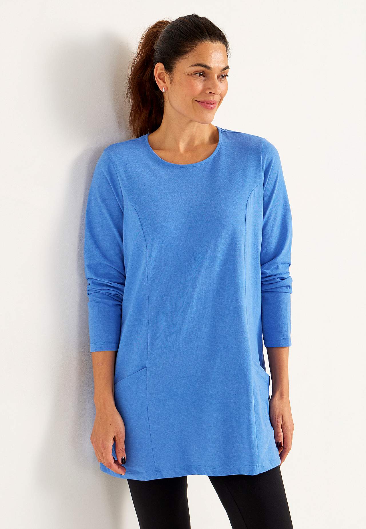 Jersey tuniek met zakken