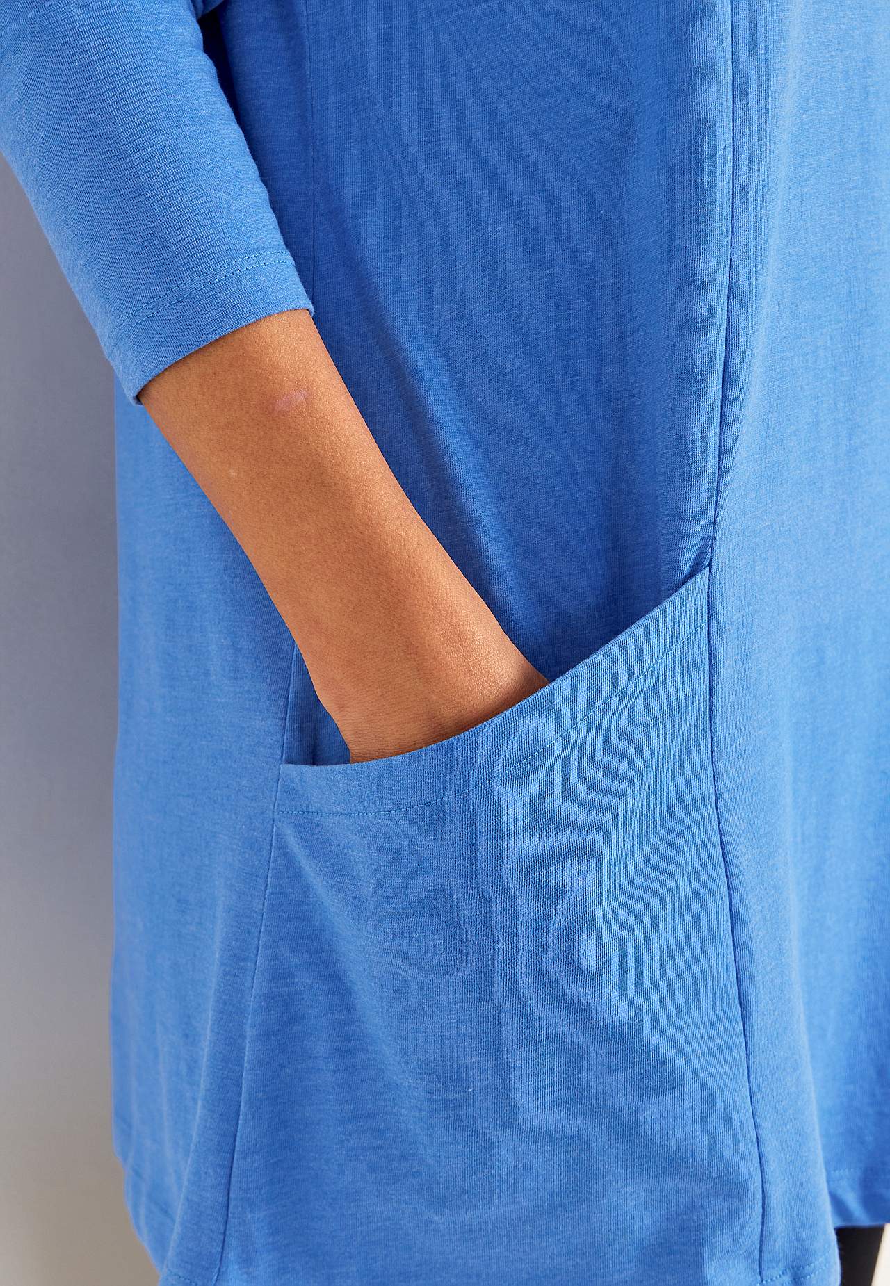 Jersey tuniek met zakken