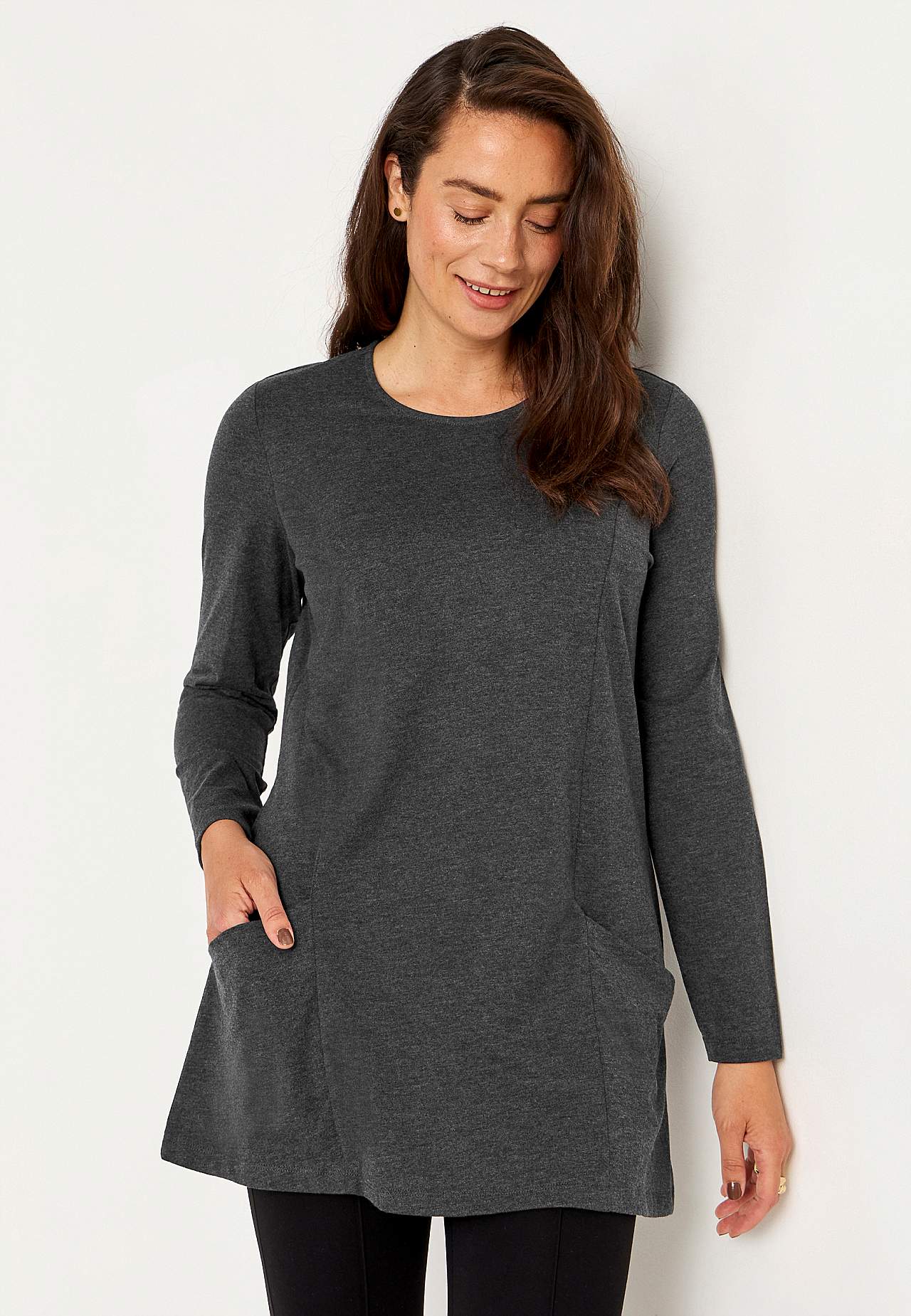 Jersey tuniek met zakken