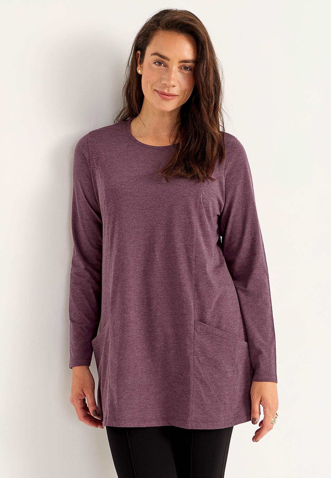 Jersey tuniek met zakken