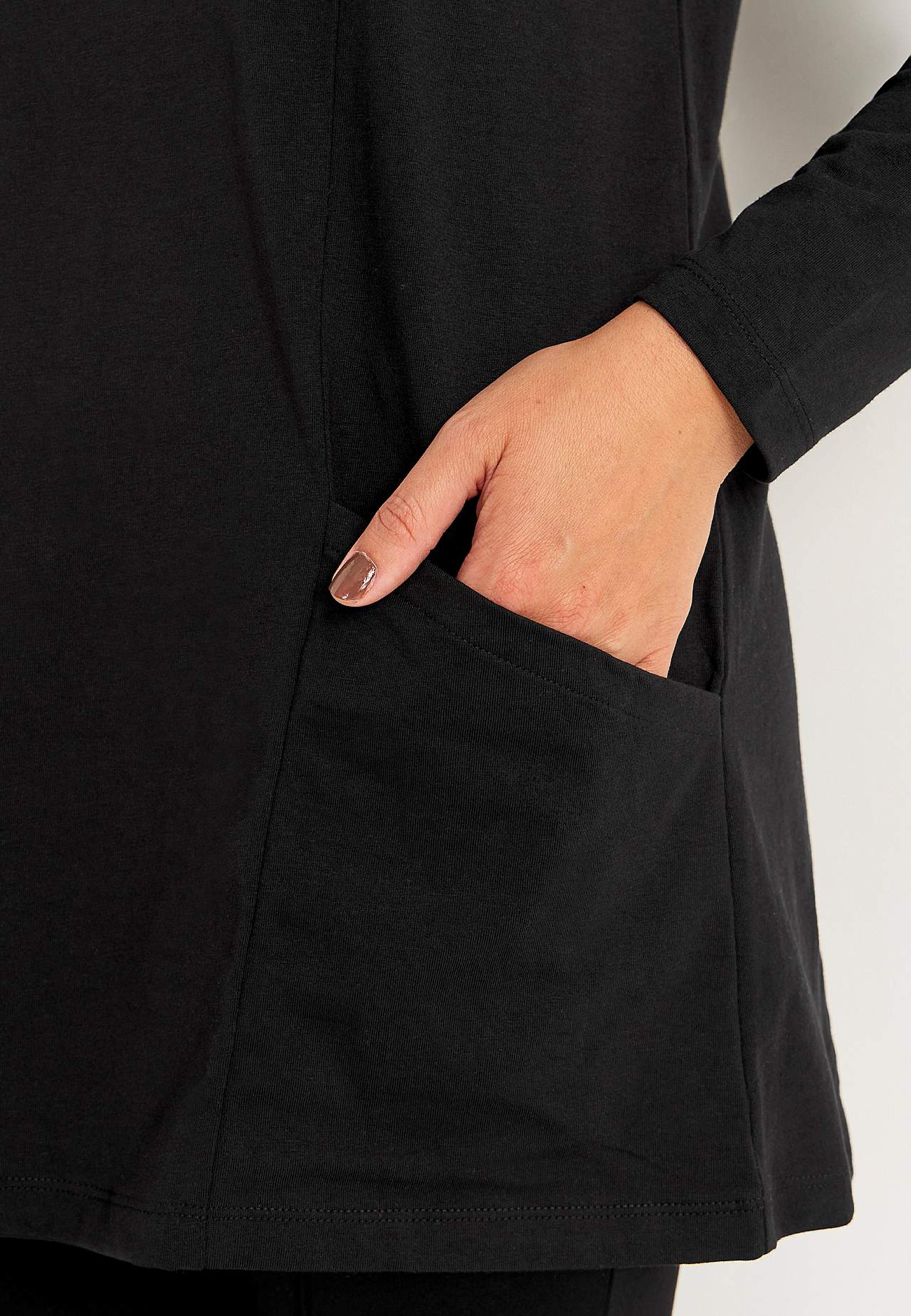 Jersey tuniek met zakken