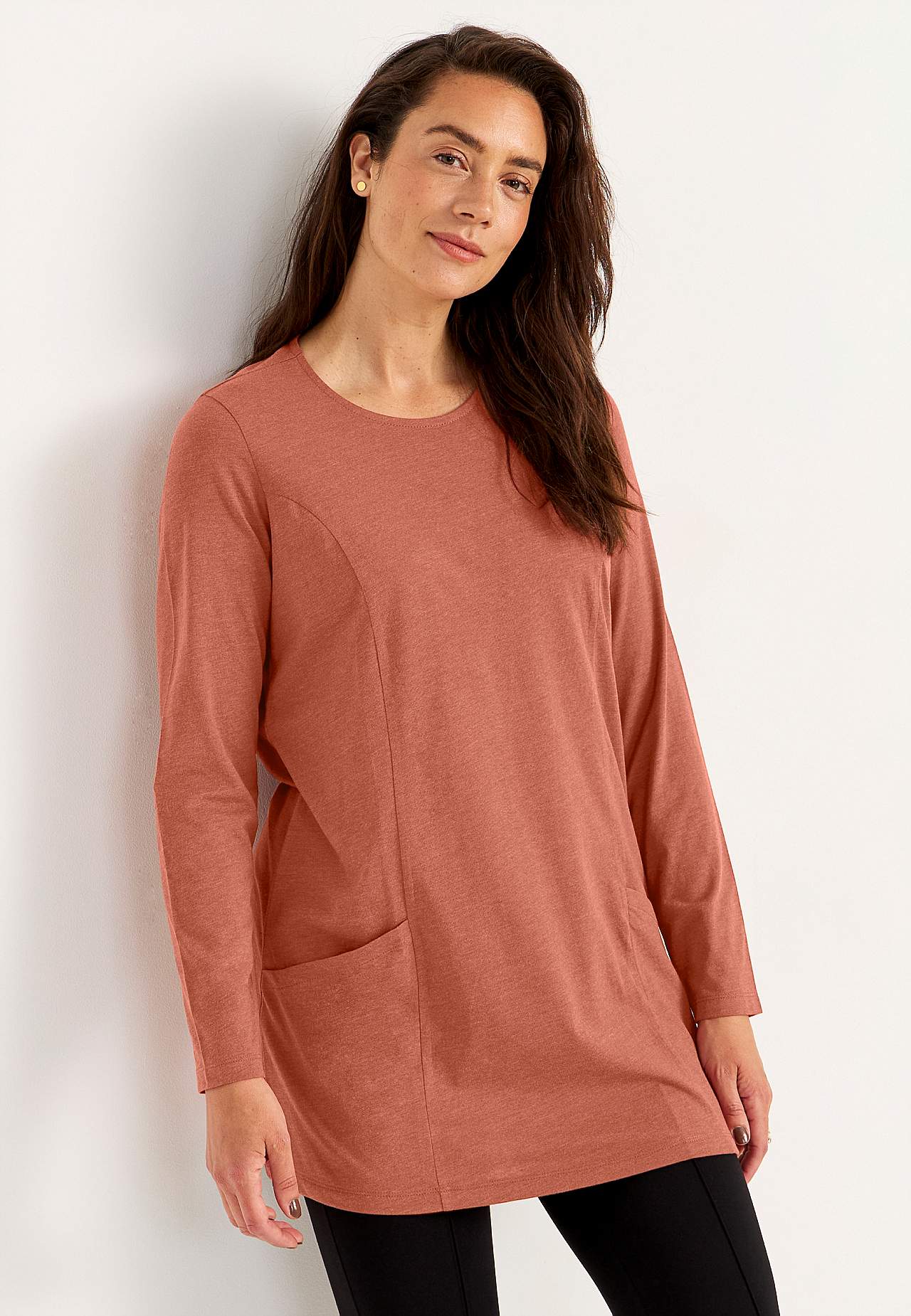 Jersey tuniek met zakken