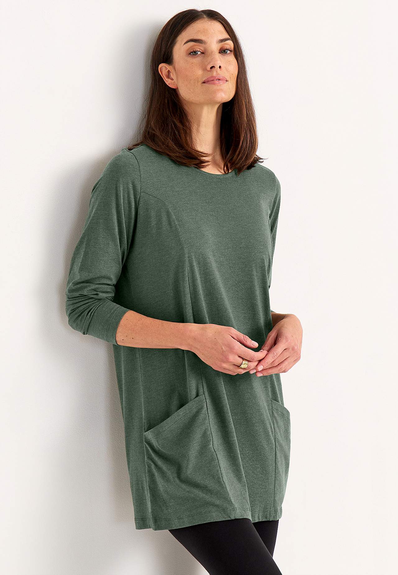 Jersey tuniek met zakken