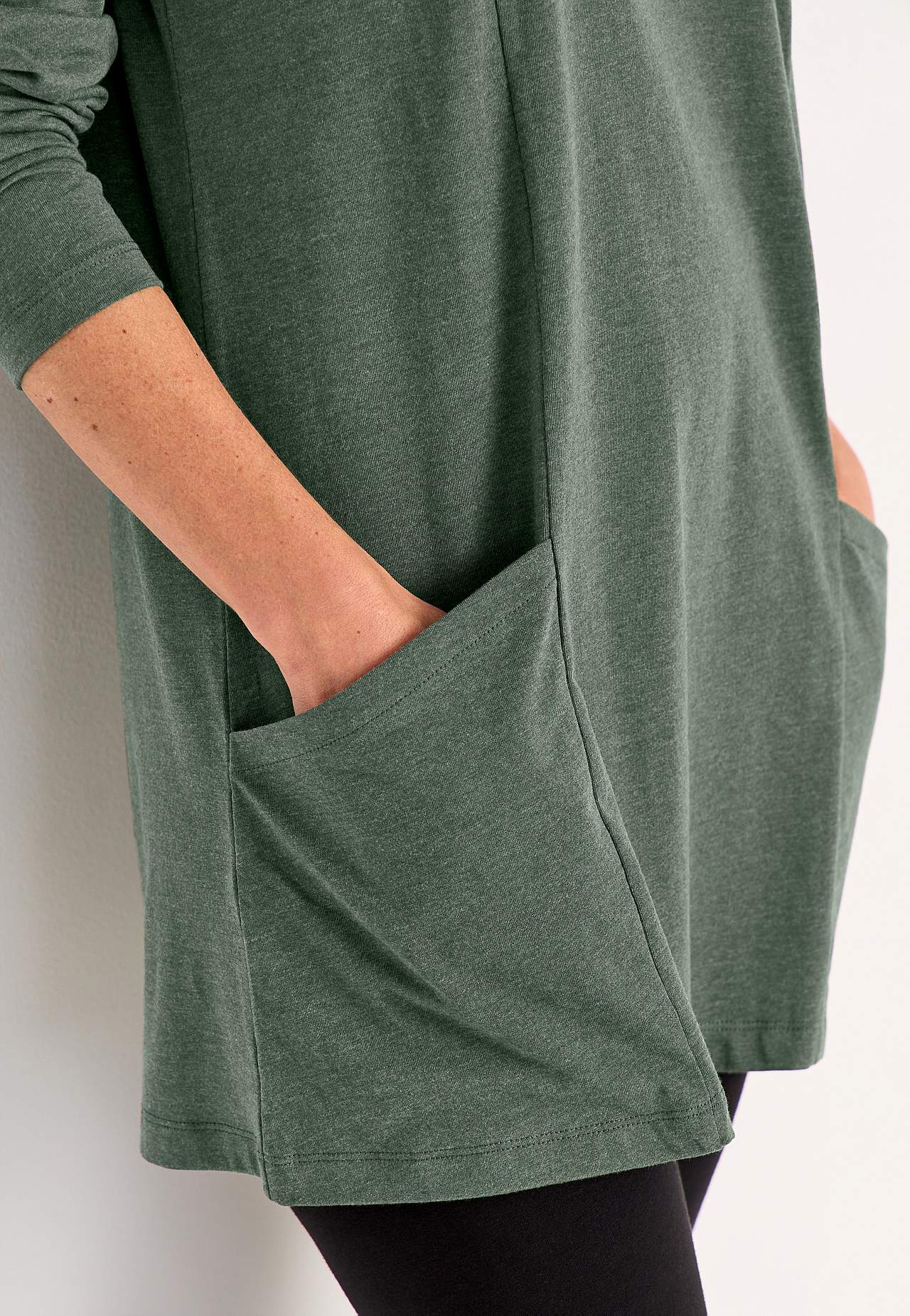 Jersey tuniek met zakken
