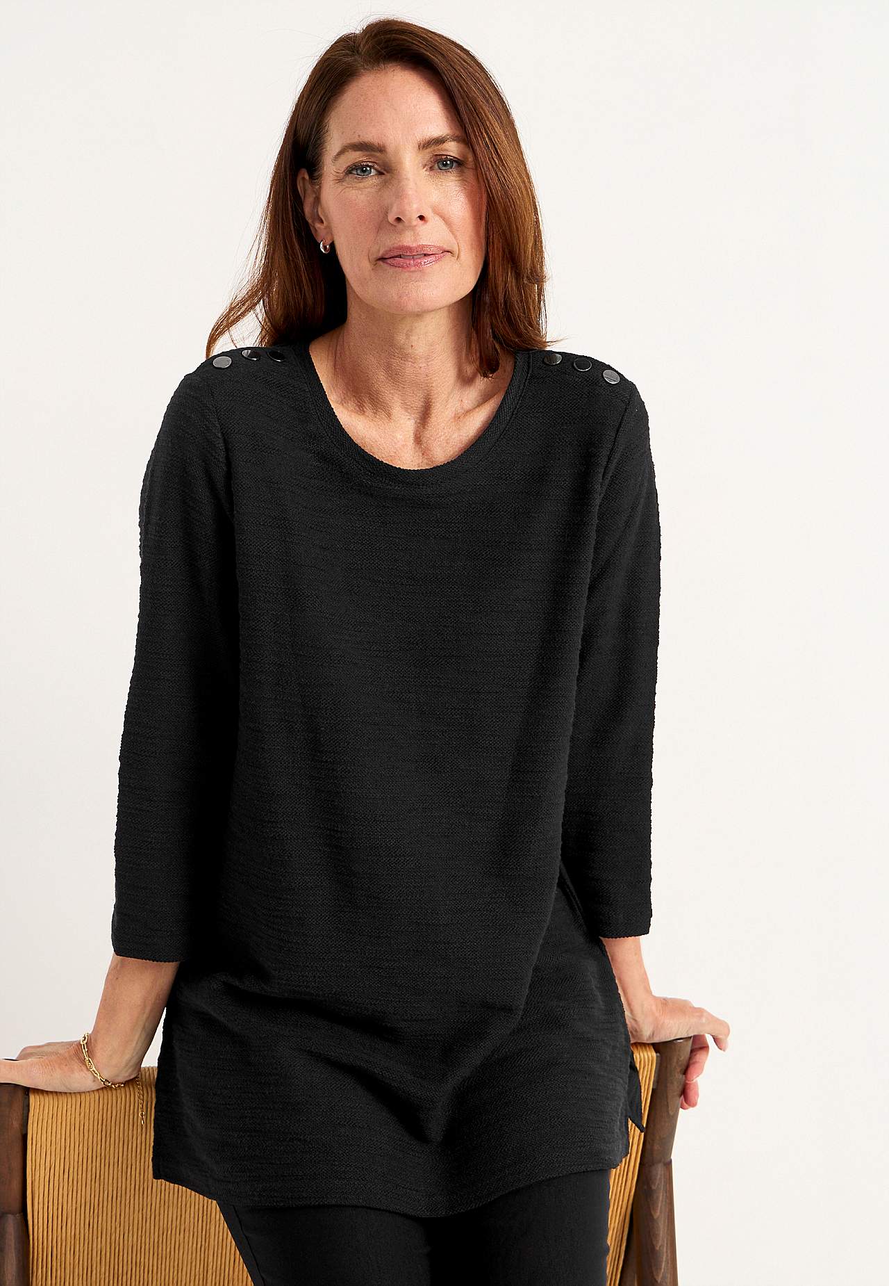Jersey tuniek met structuur