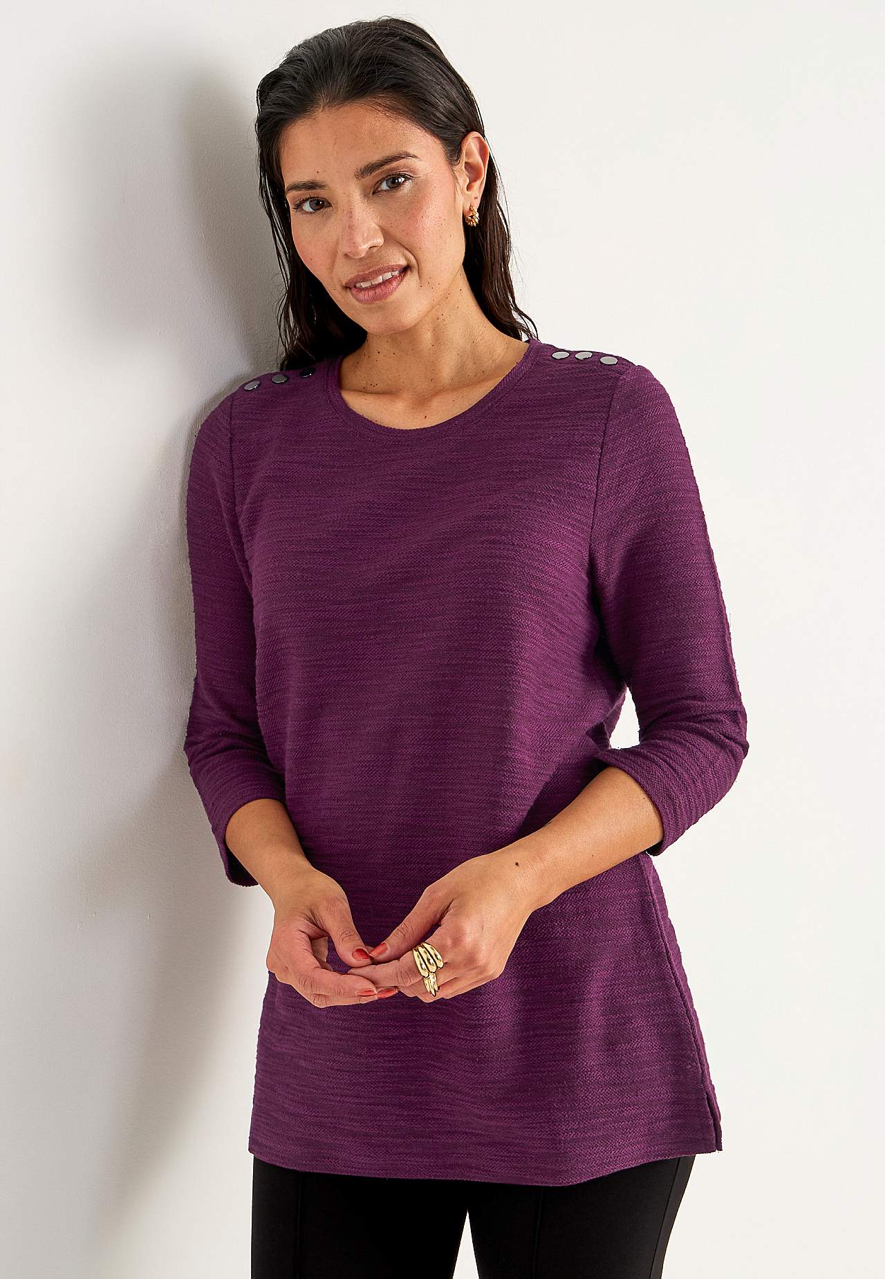 Jersey tuniek met structuur