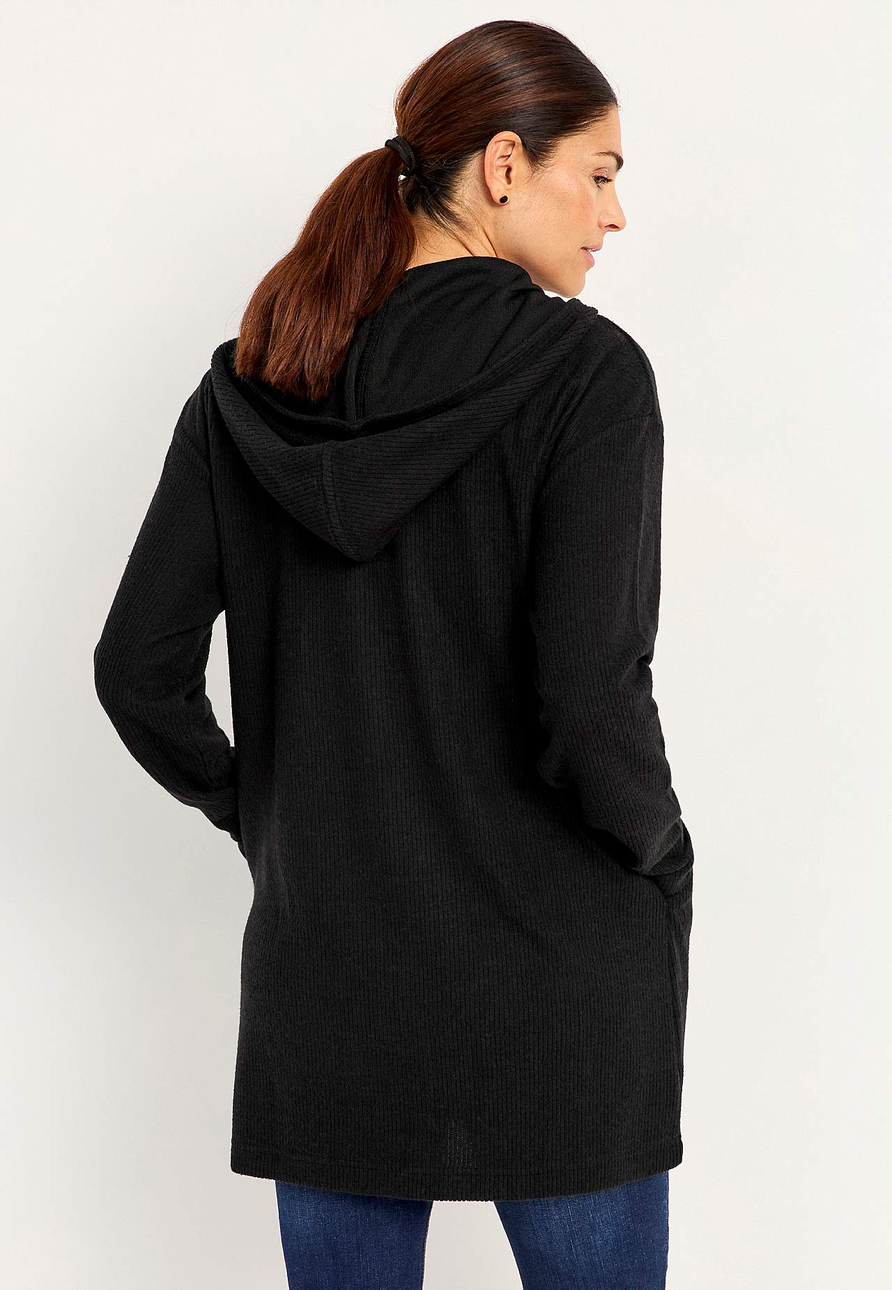Super zachte lange cardigan met zakken