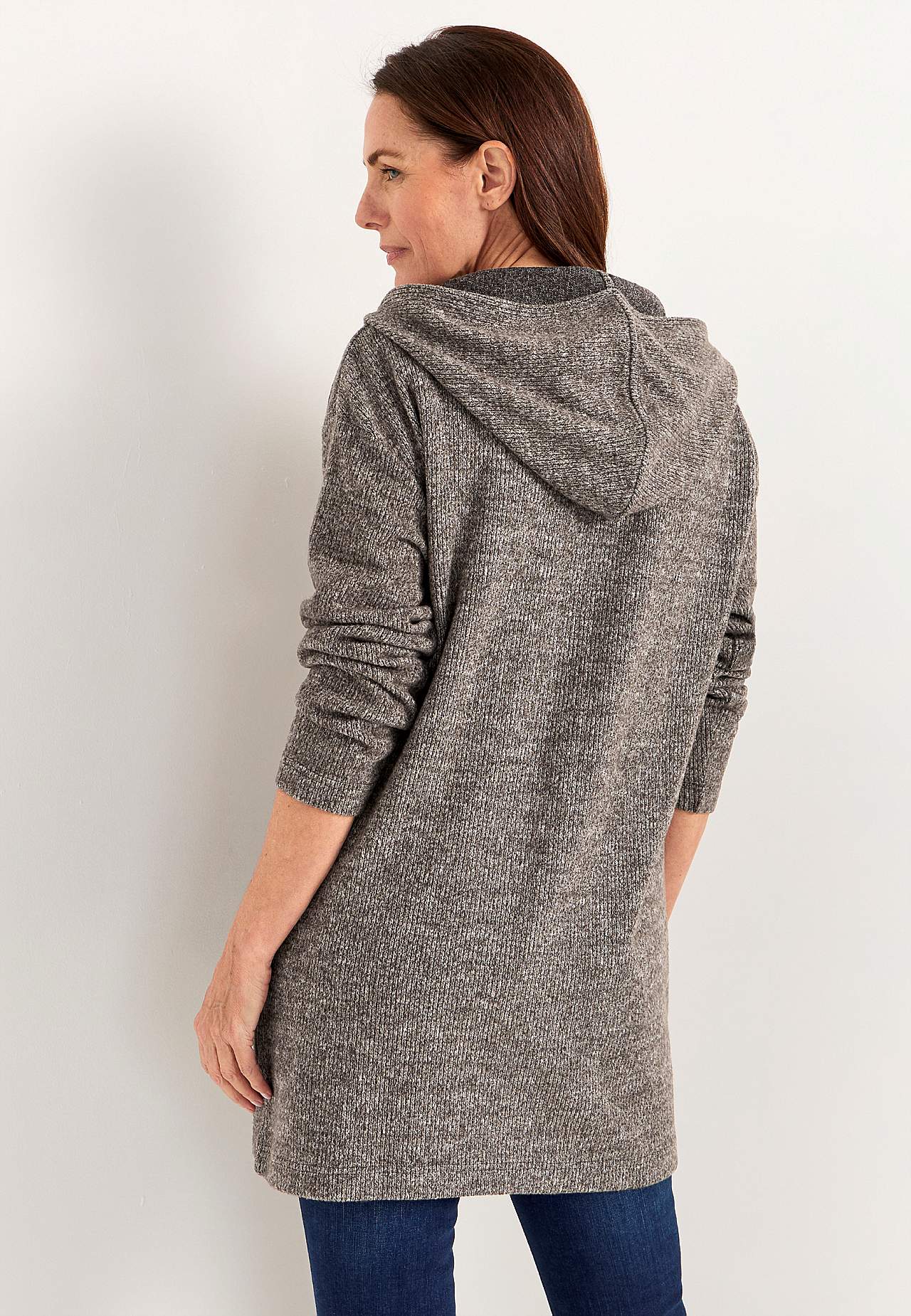 Super zachte lange cardigan met zakken