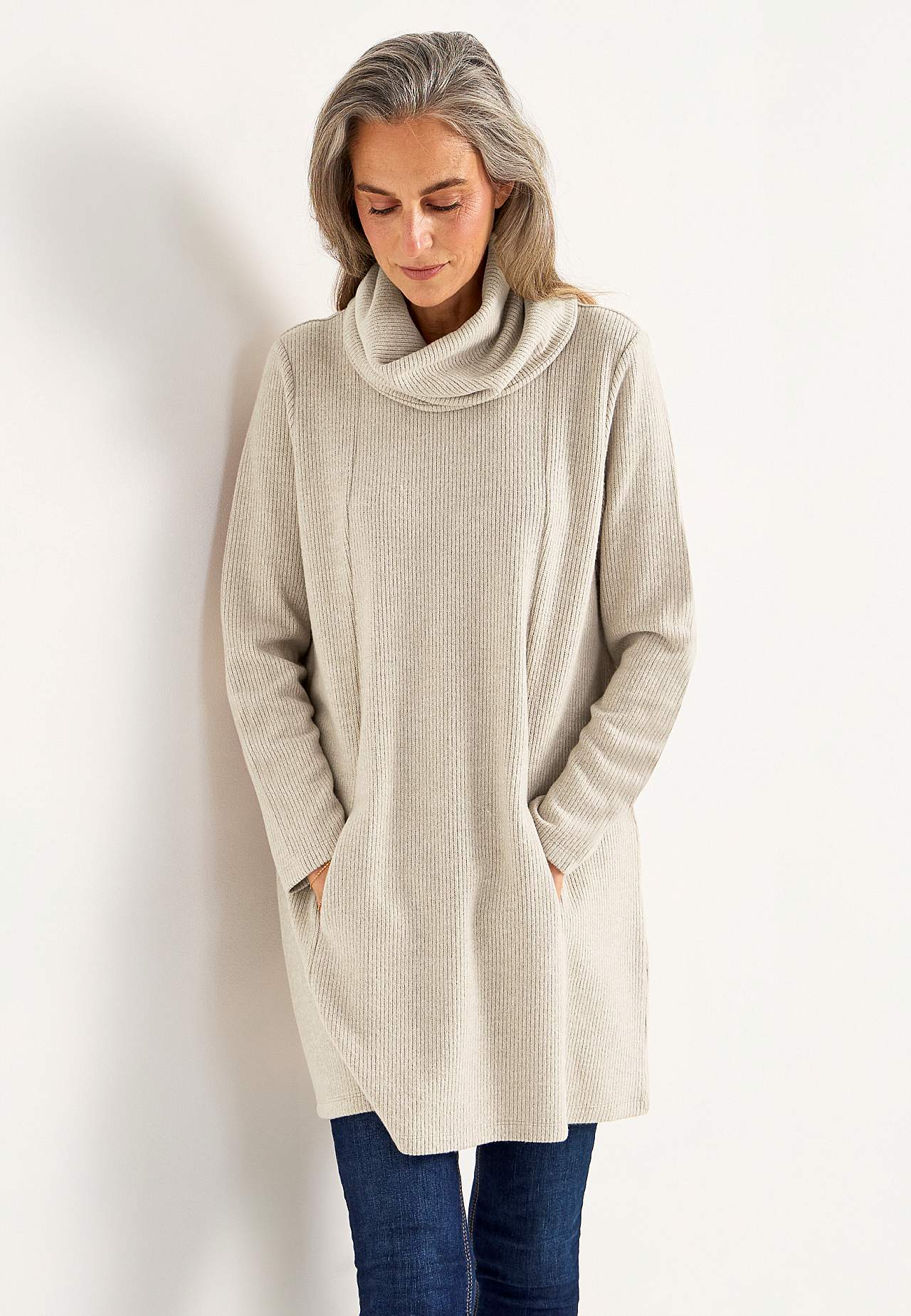 Super zachte tuniek met zakken