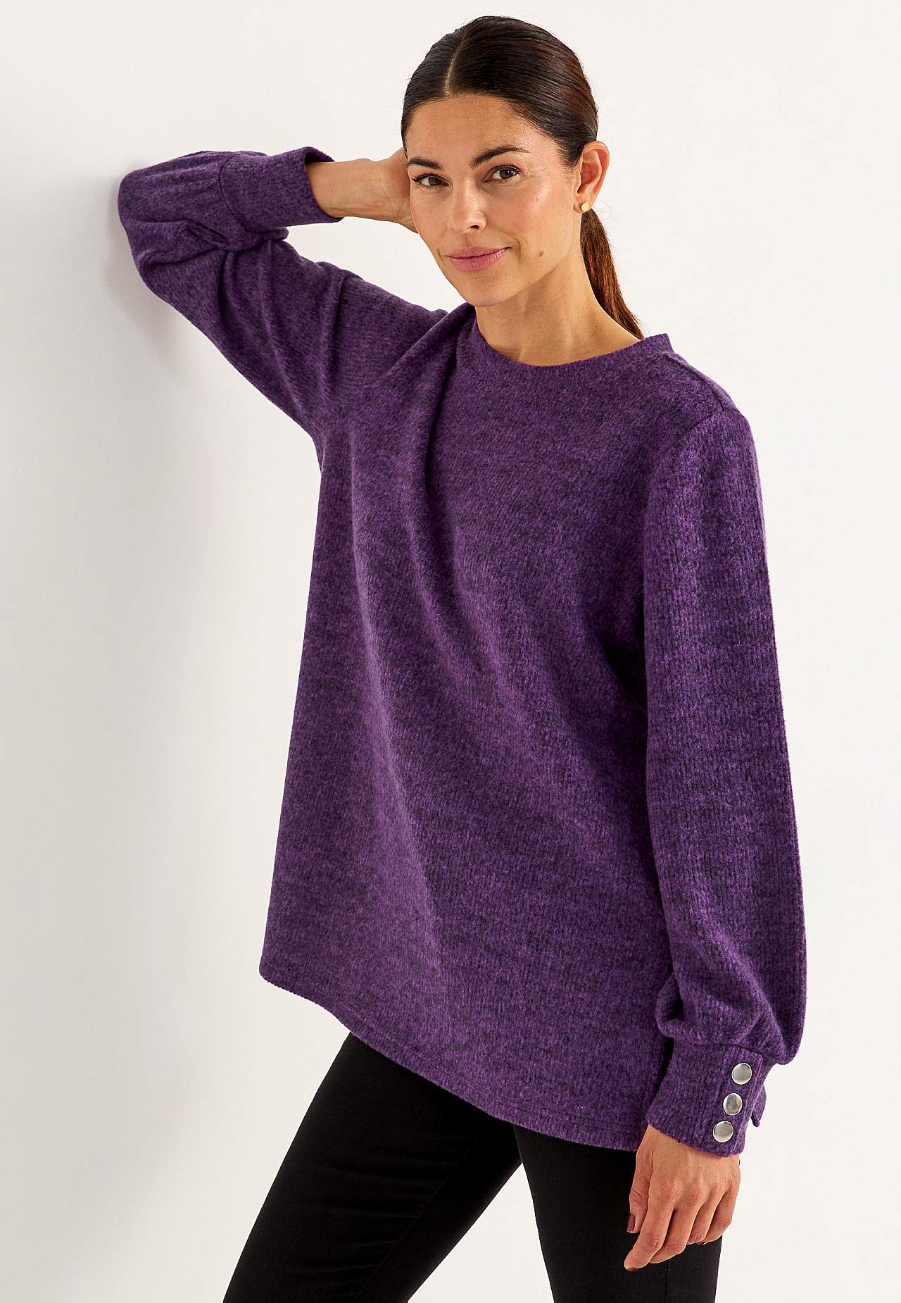 Super zachte tuniek met melange kleuren
