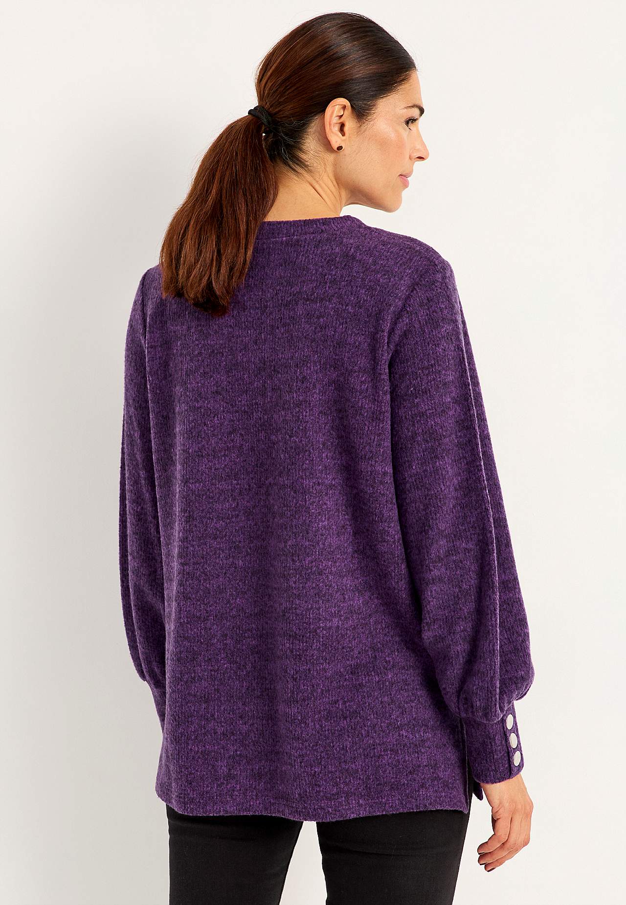 Super zachte tuniek met melange kleuren