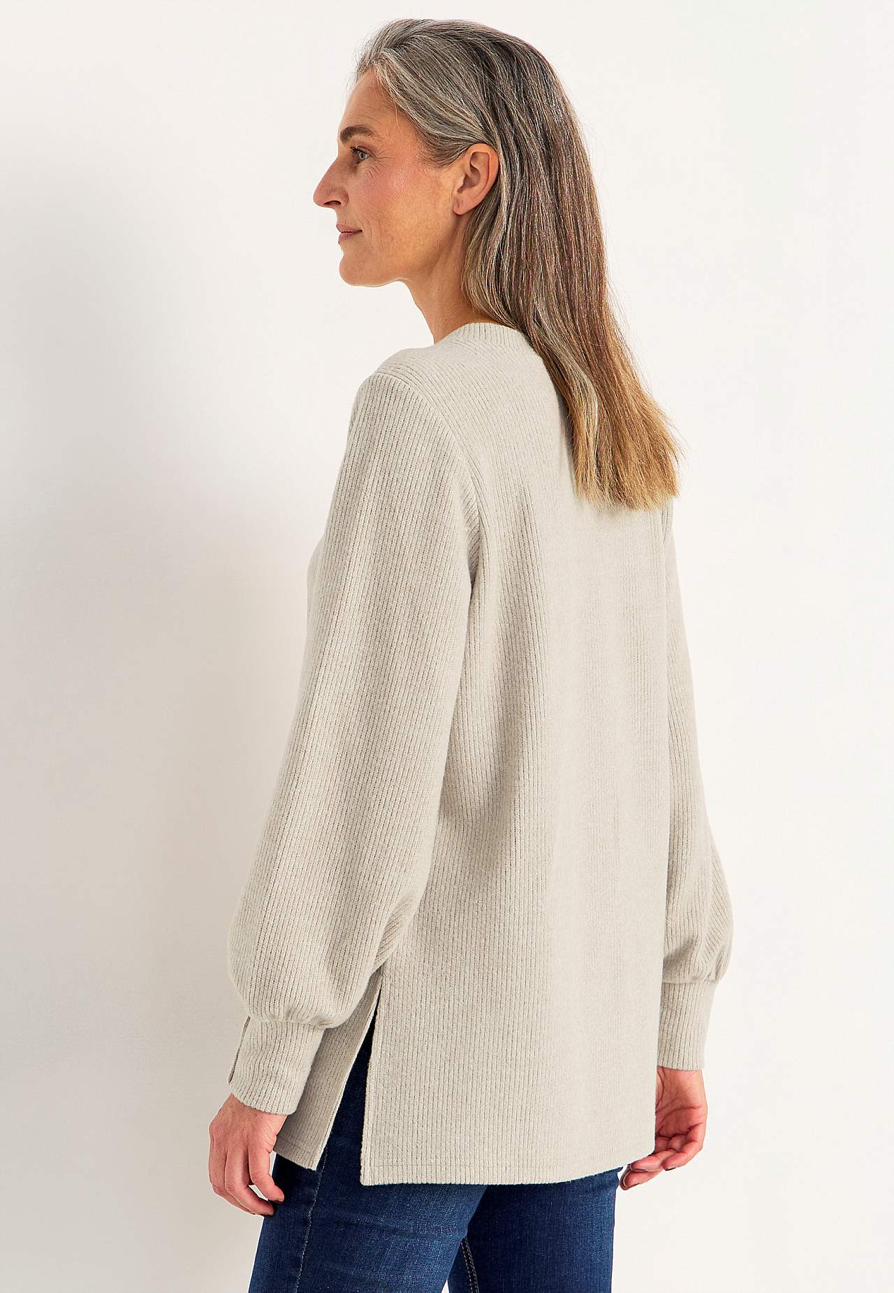 Super zachte tuniek met melange kleuren