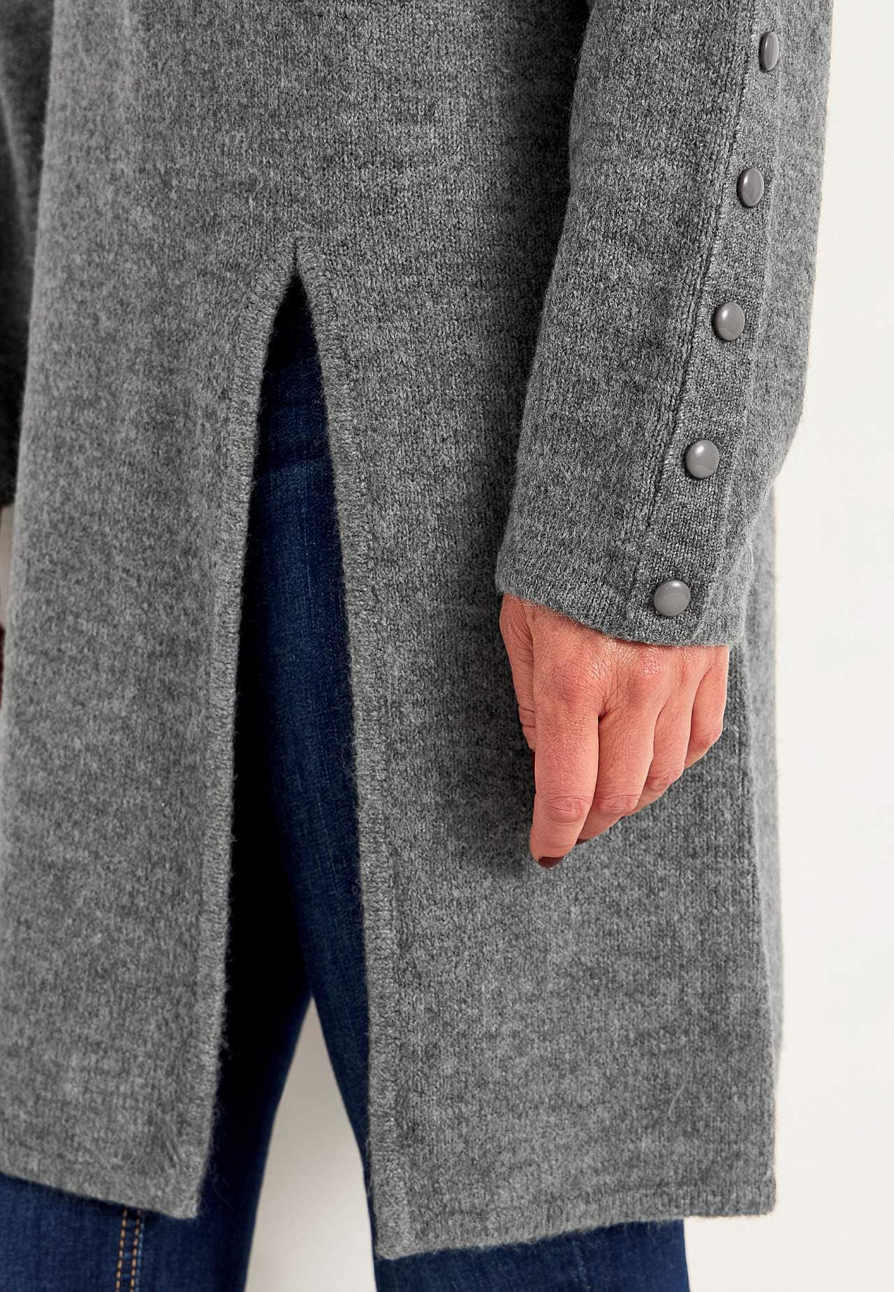Gebreide tuniek met split