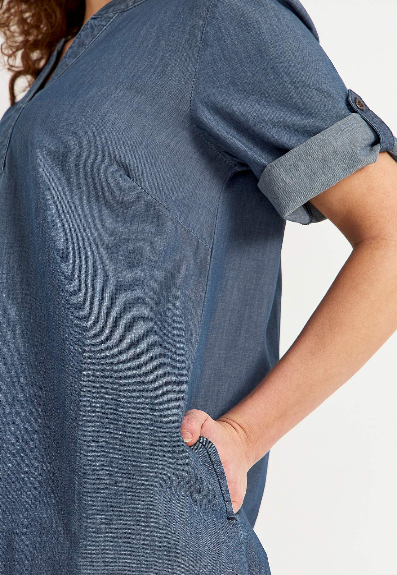 Denim jurk van zacht gewassen denim