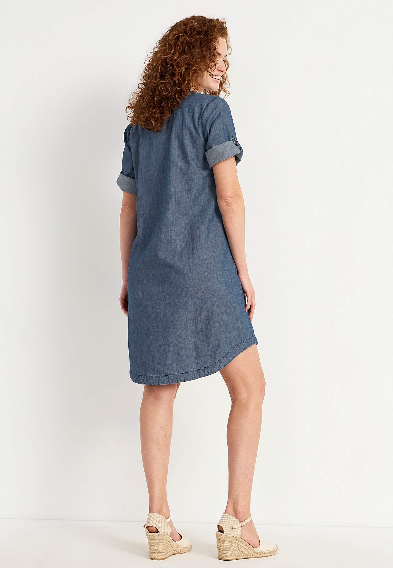 Denim jurk van zacht gewassen denim