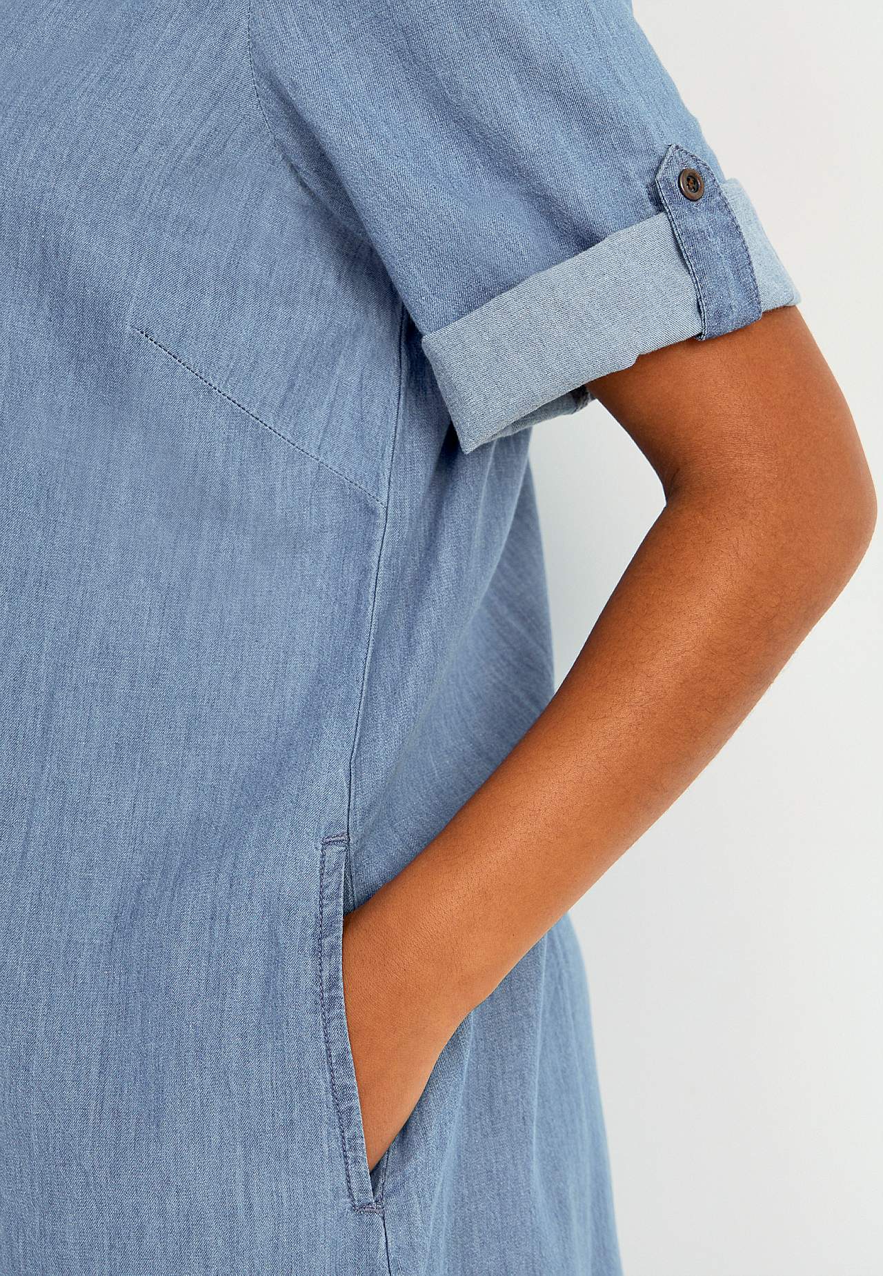 Denim jurk van zacht gewassen denim