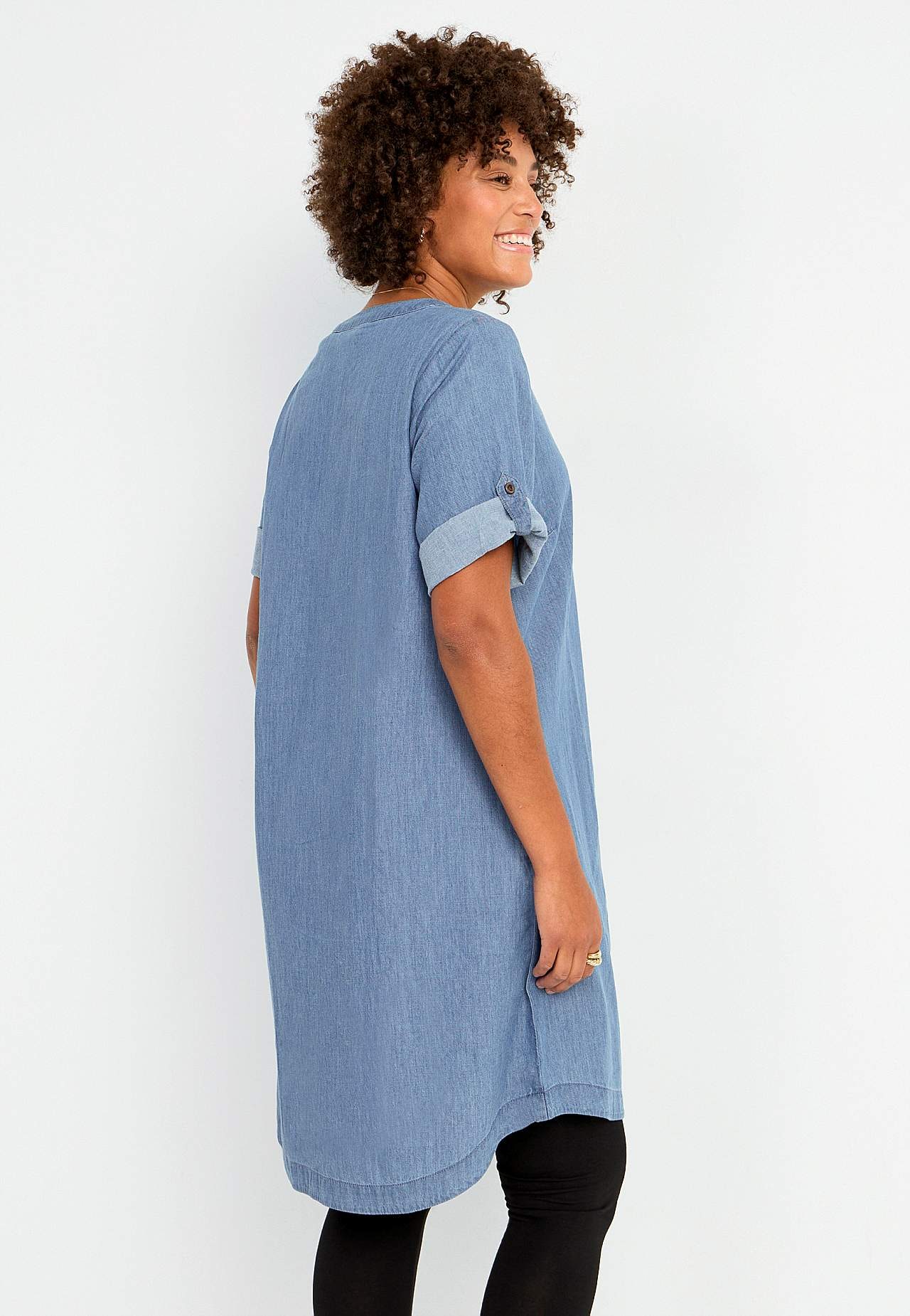 Denim jurk van zacht gewassen denim