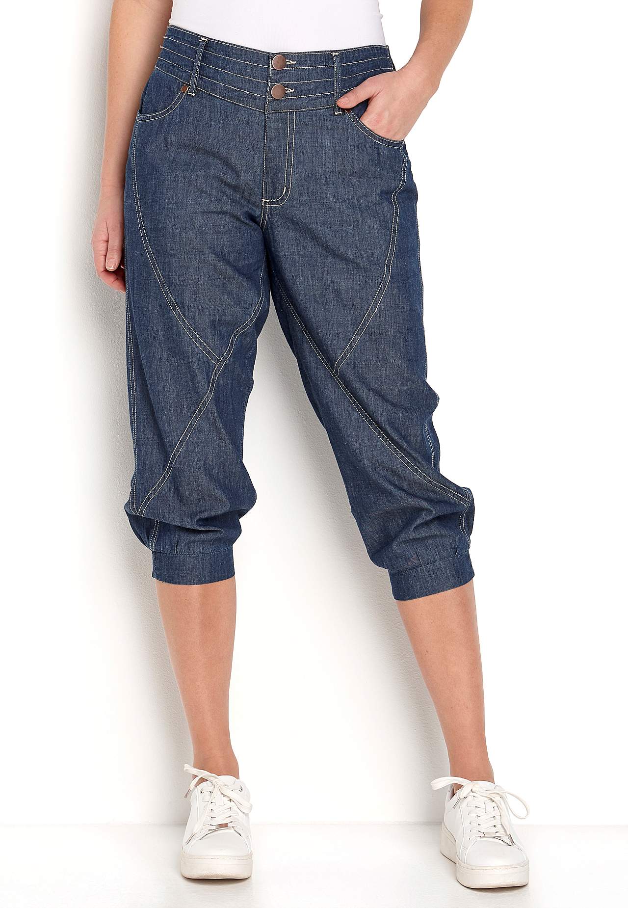 Gevlochten capribroek Janelle