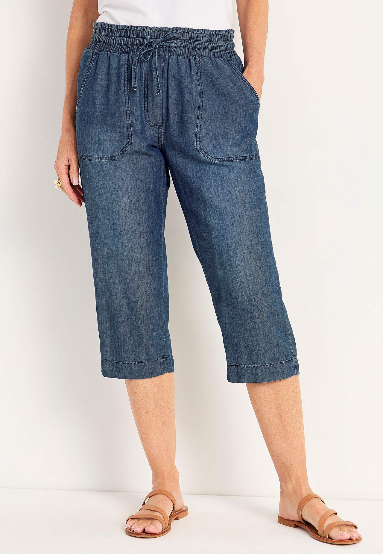 Informele capribroek van denim Jade