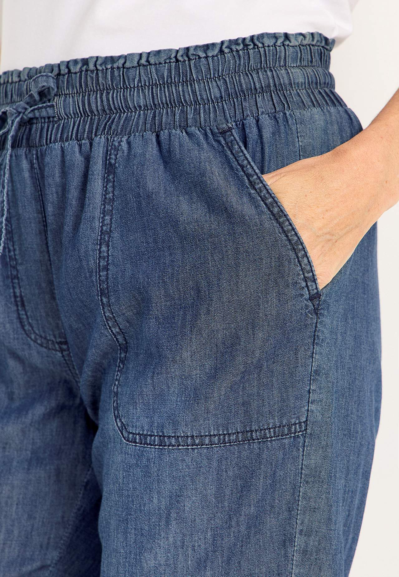 Informele capribroek van denim Jade