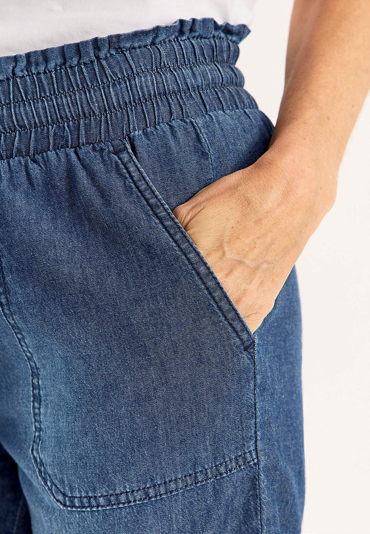 Short van gewassen denim Jade