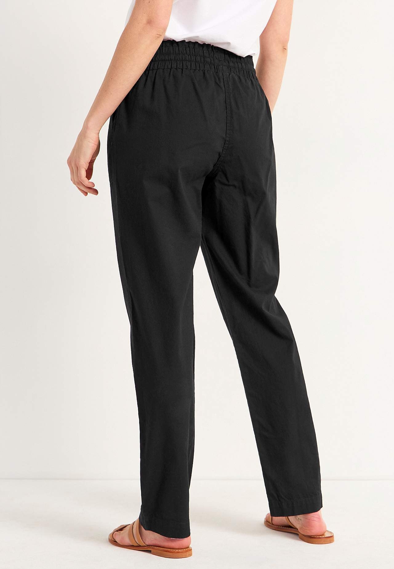 Lange broek van gewassen katoen