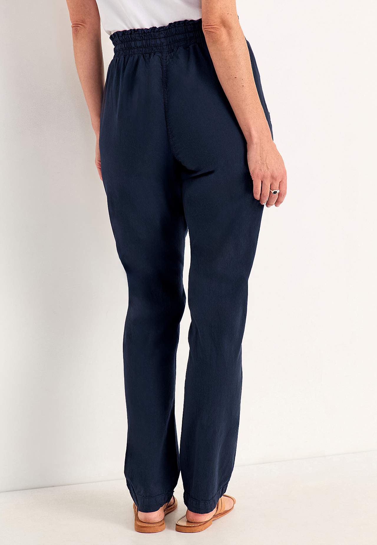Lange broek van gewassen katoen