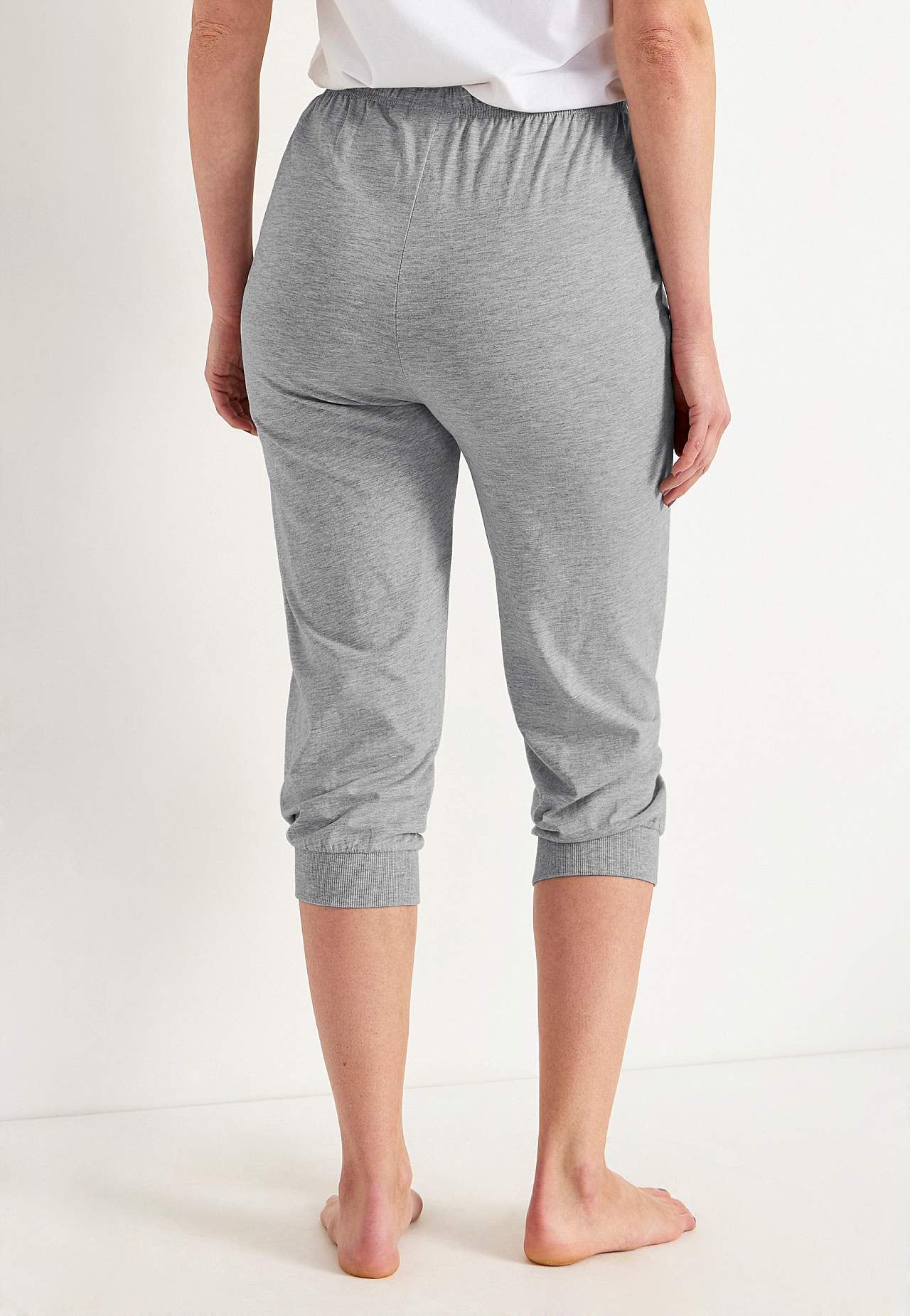 Capri broek van tricot met manchet