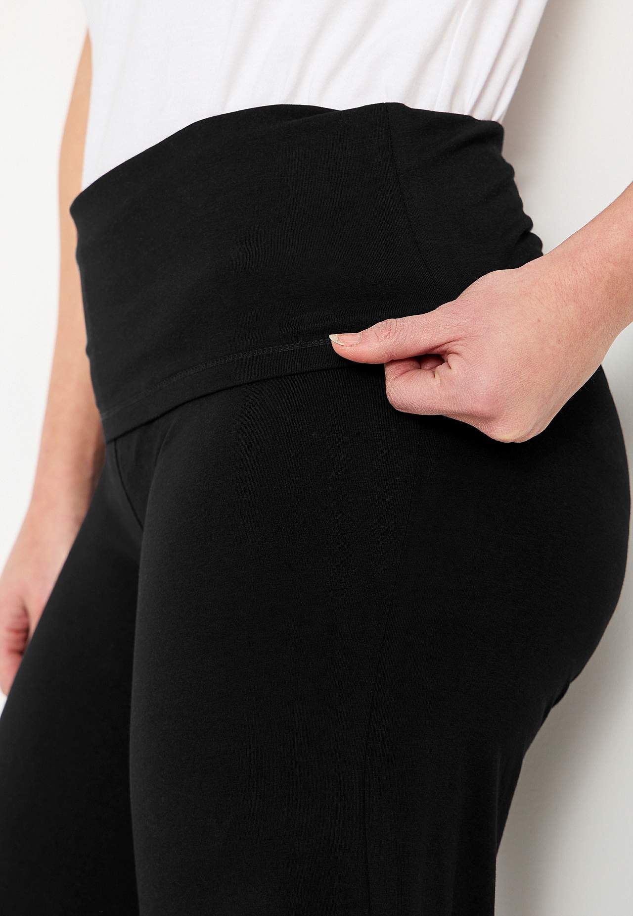 Capri broek met brede ceintuur