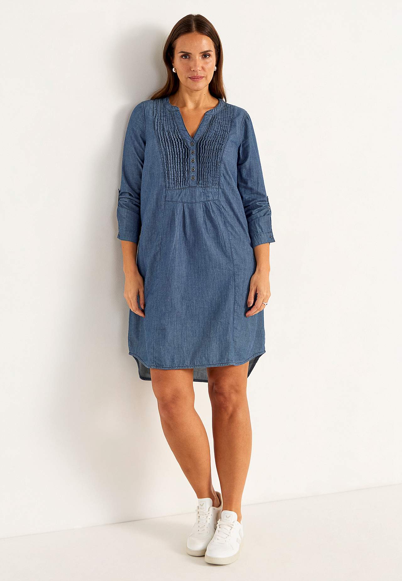 Ruime denim jurk