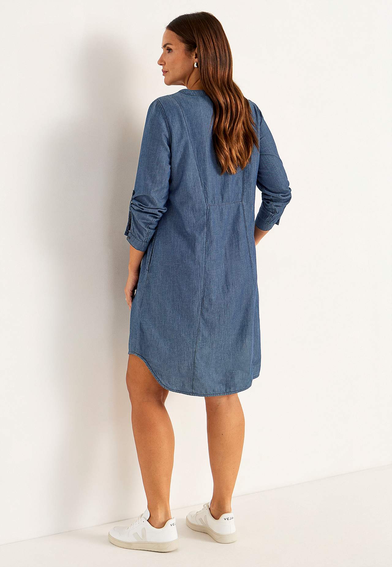 Ruime denim jurk