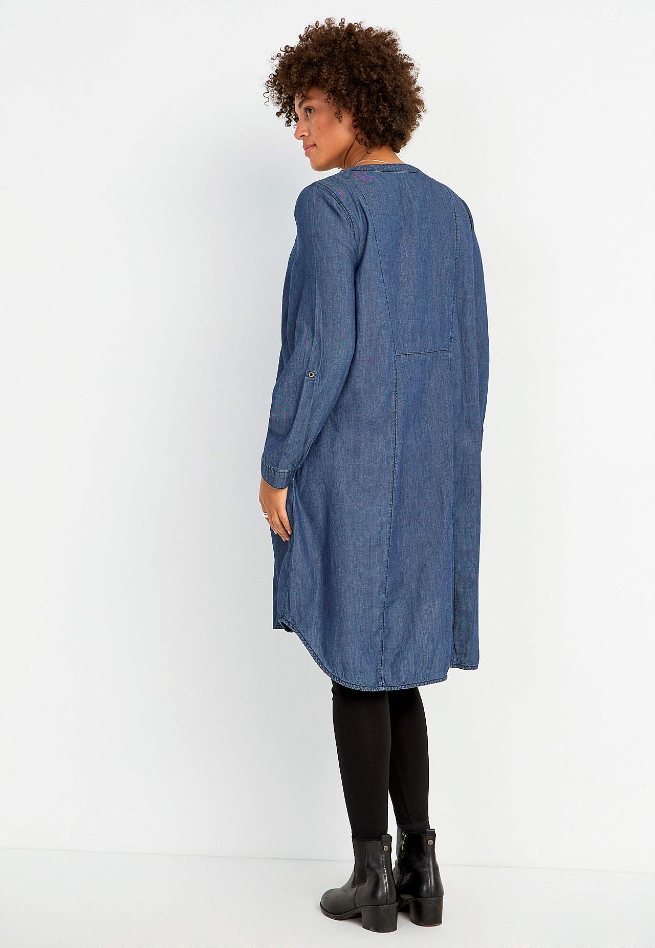 Ruime denim jurk