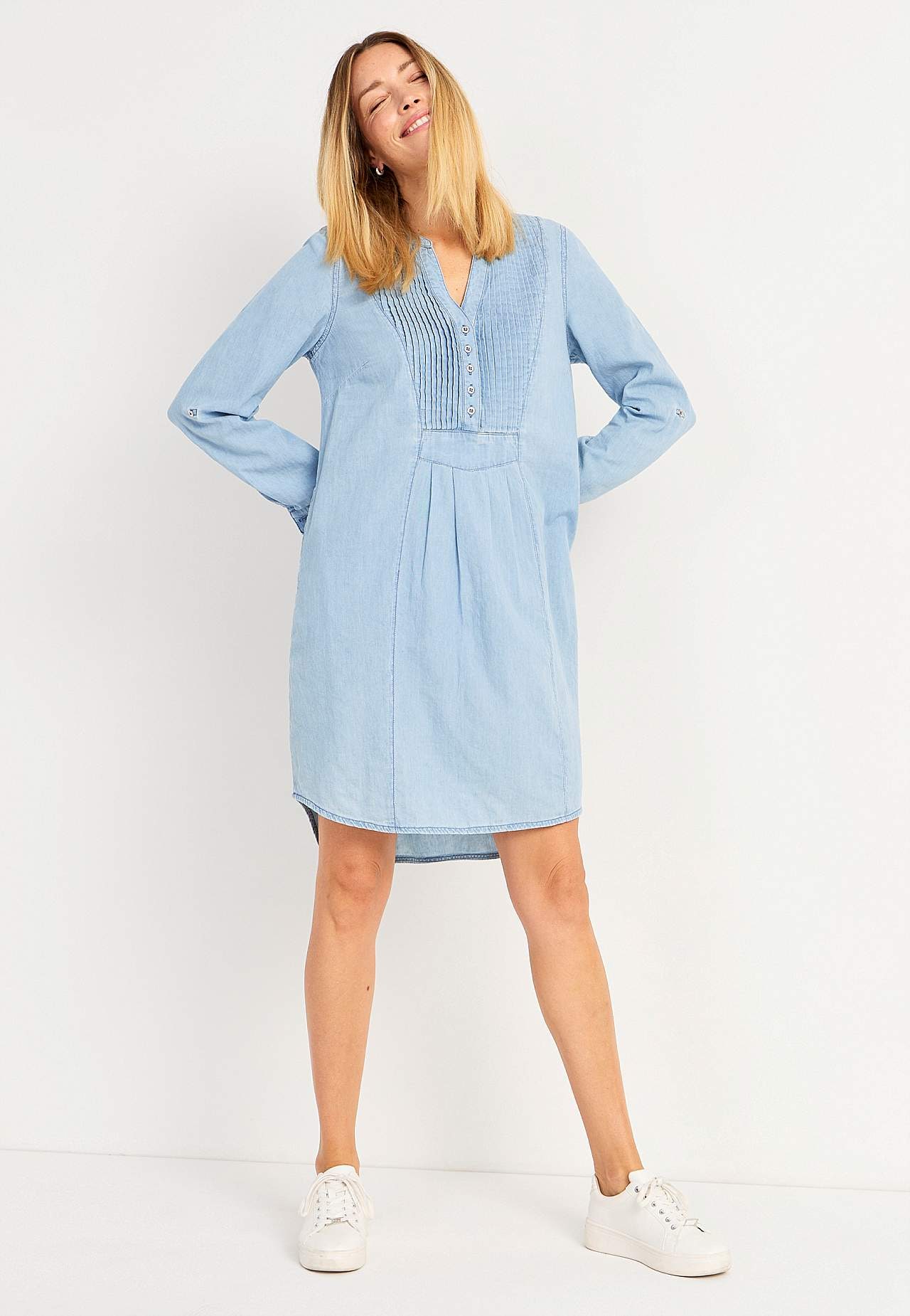 Ruime denim jurk