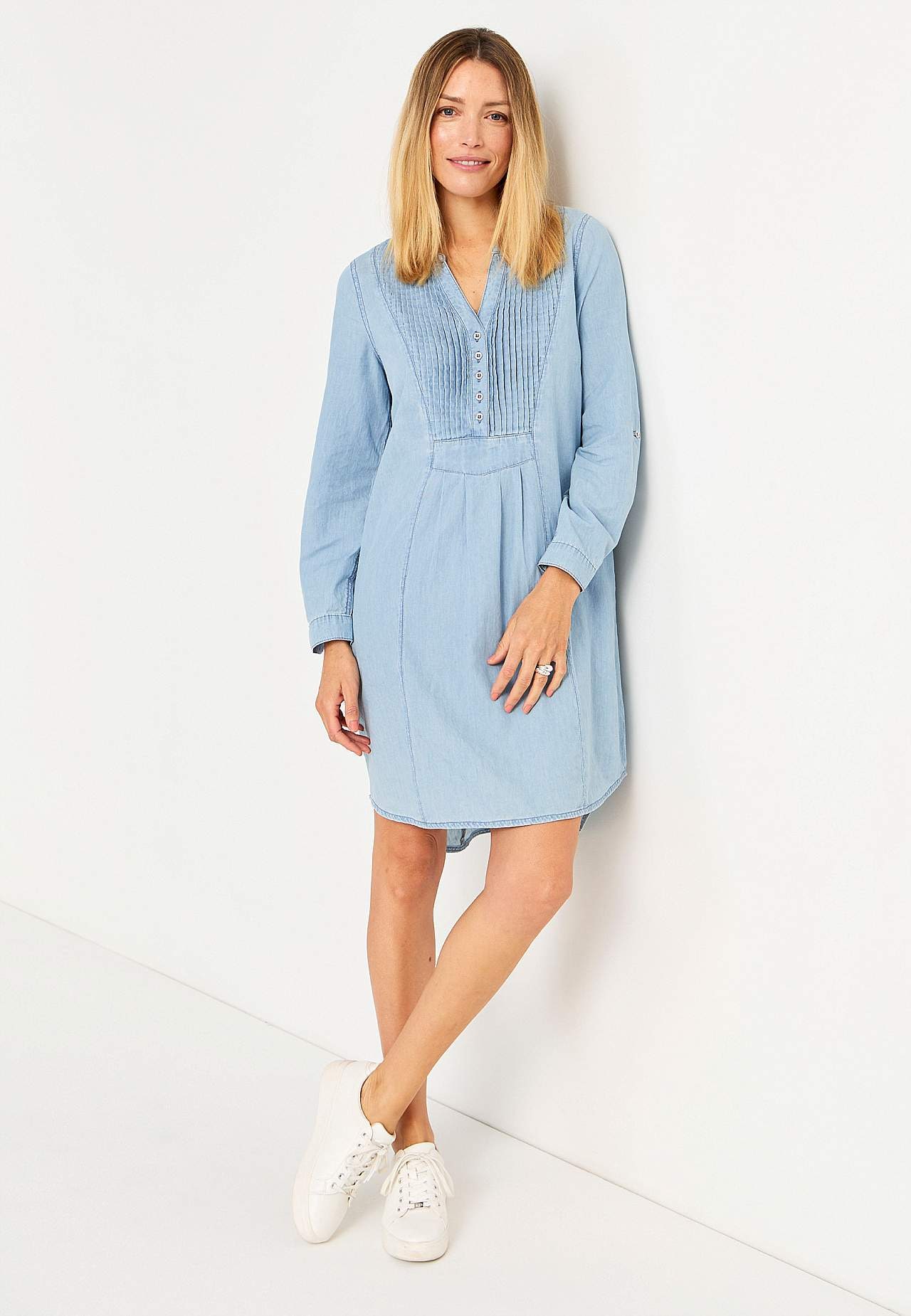 Ruime denim jurk