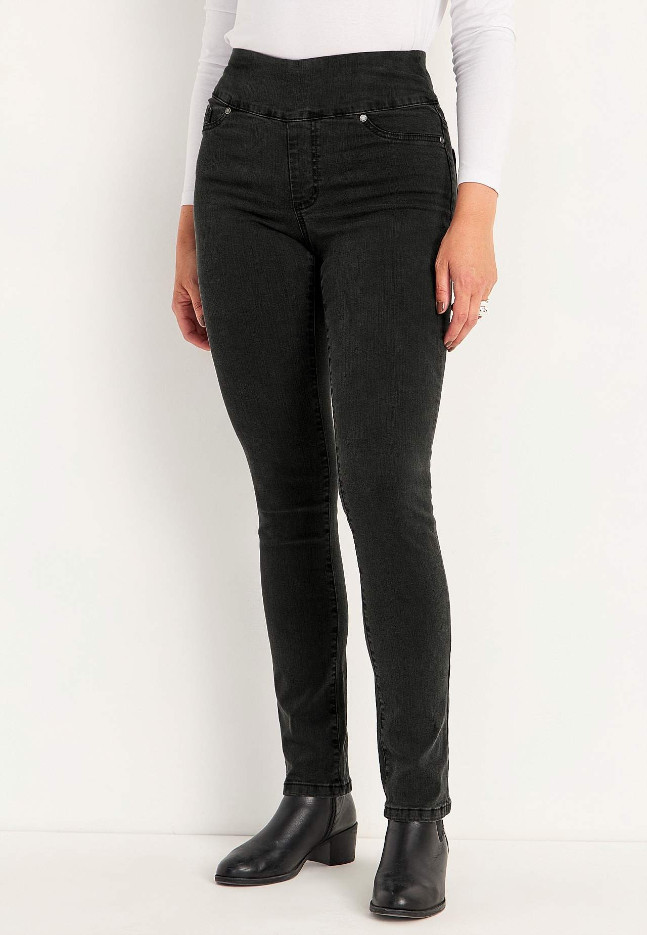 Elastische jegging met hoge elastische taille