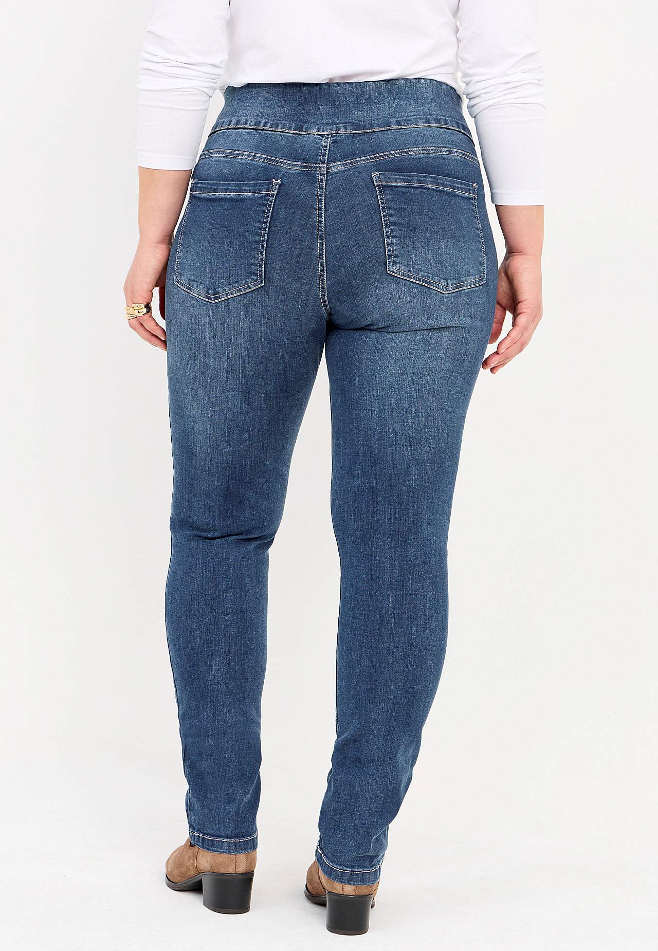 Elastische jegging met hoge elastische taille