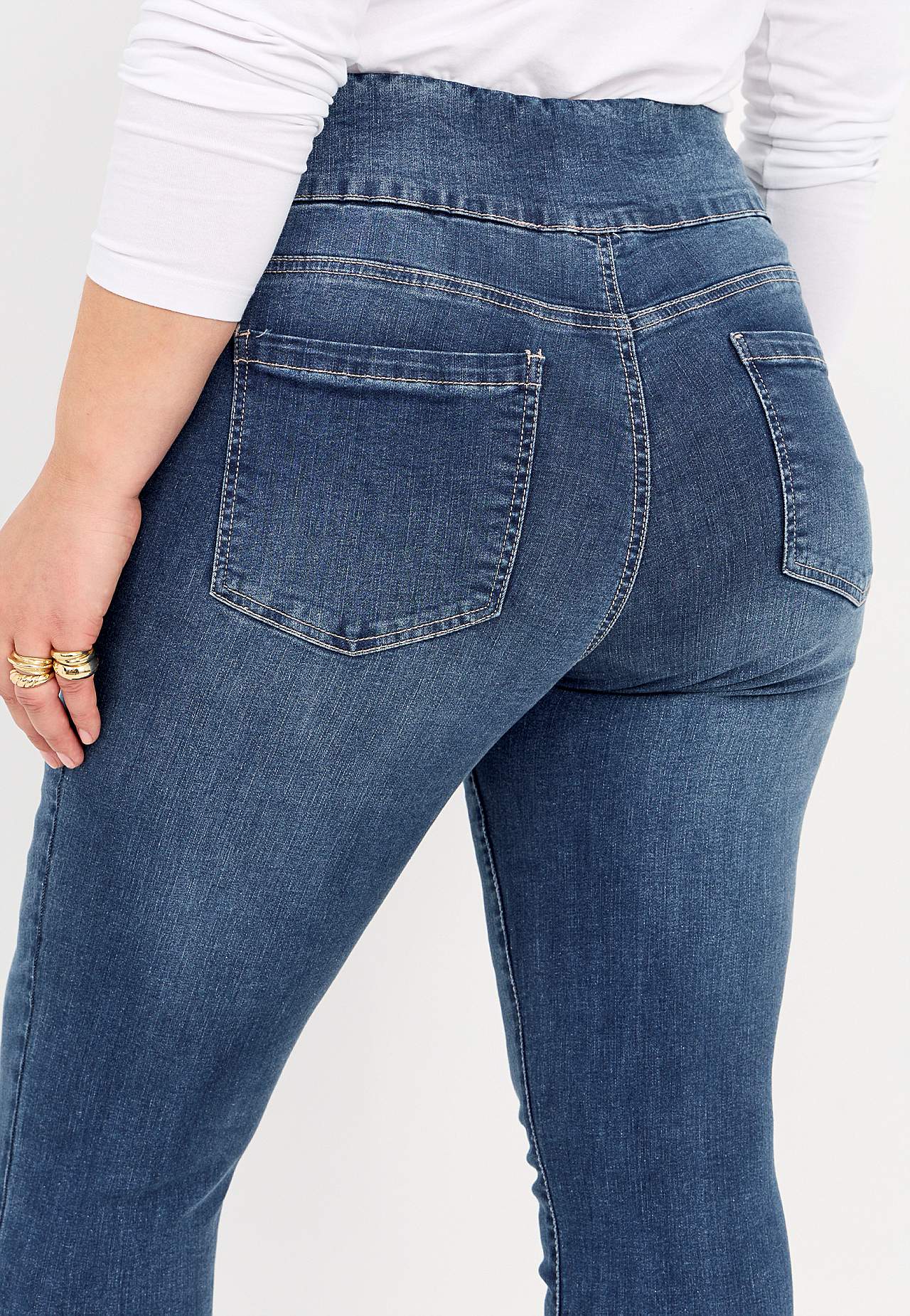 Elastische jegging met hoge elastische taille