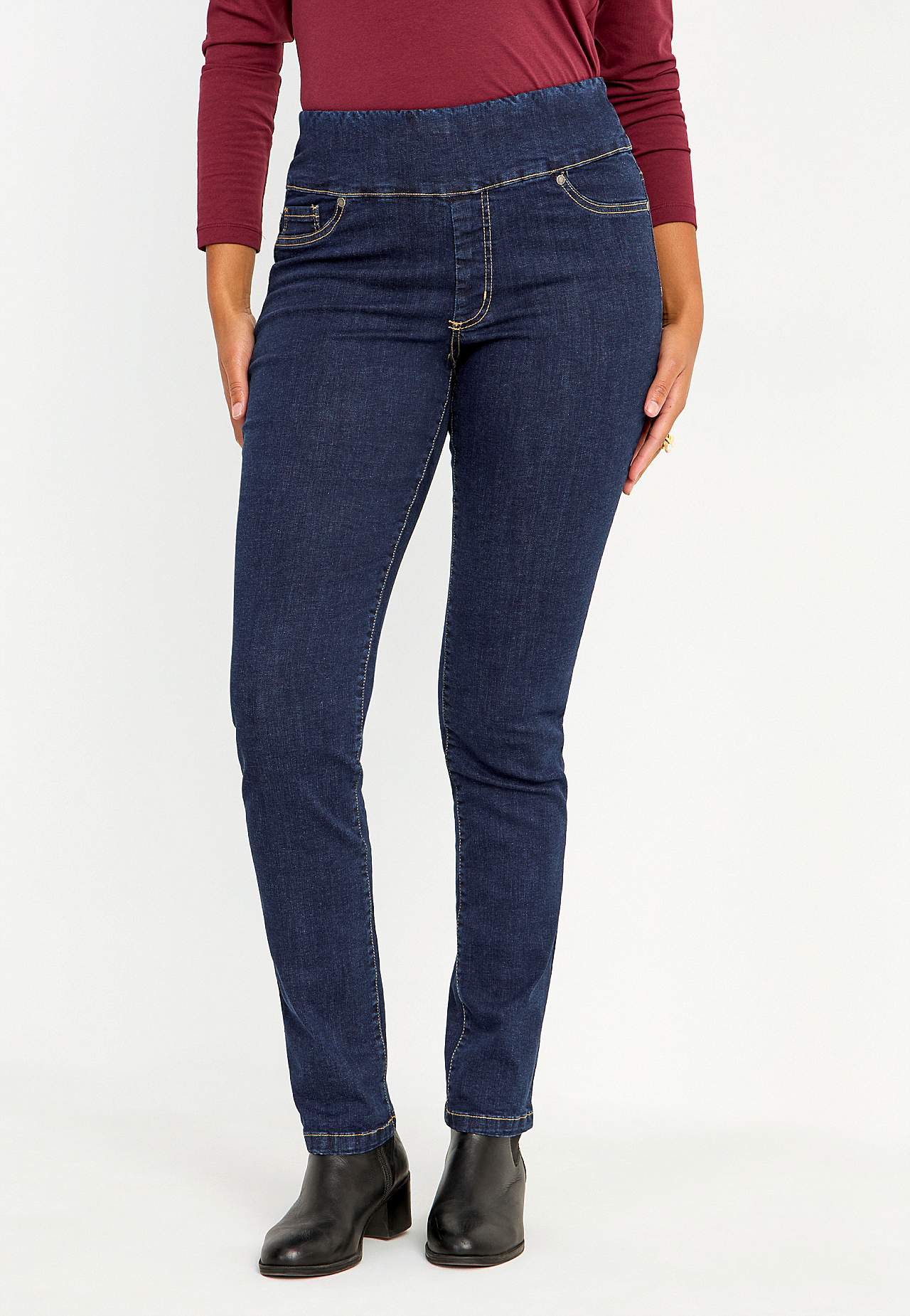 Elastische jegging met hoge elastische taille