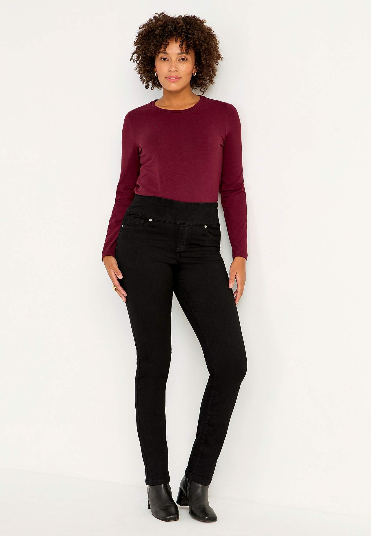 Elastische jegging met hoge elastische taille