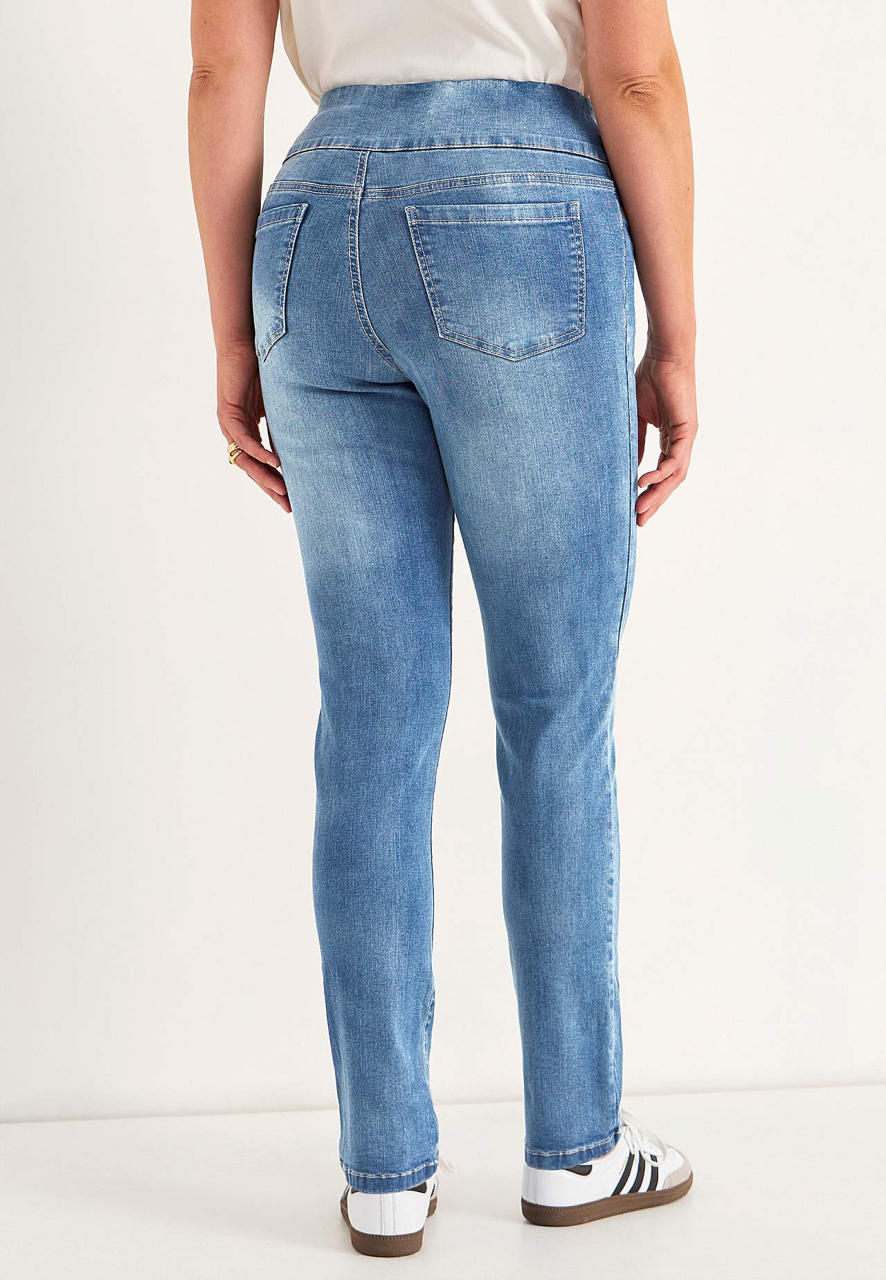 Elastische jegging met hoge elastische taille Elin