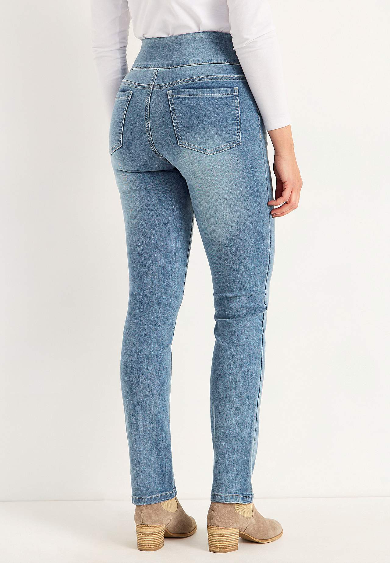 Elastische jegging met hoge elastische taille