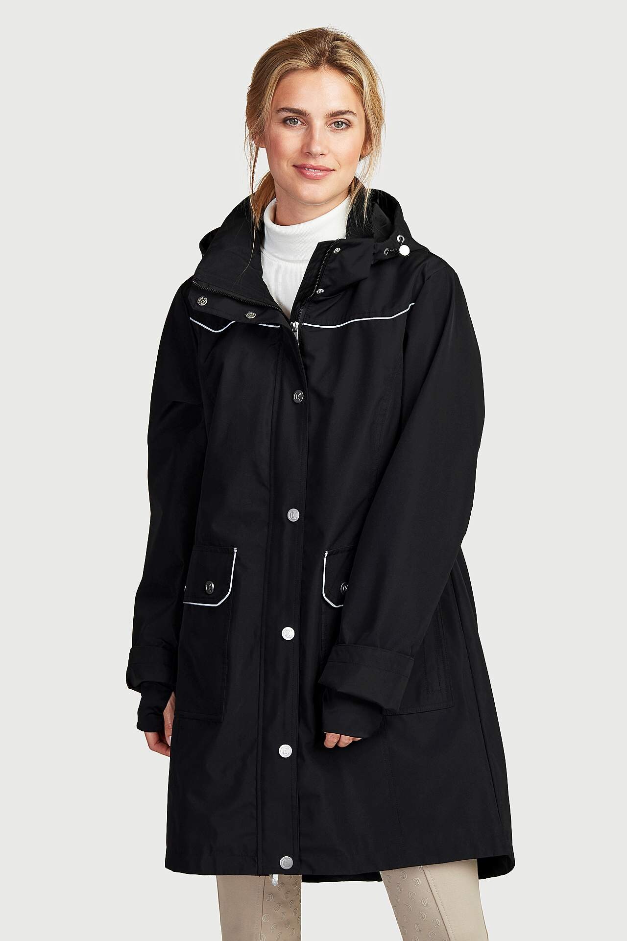 Lange jas met reflecterende details Benita