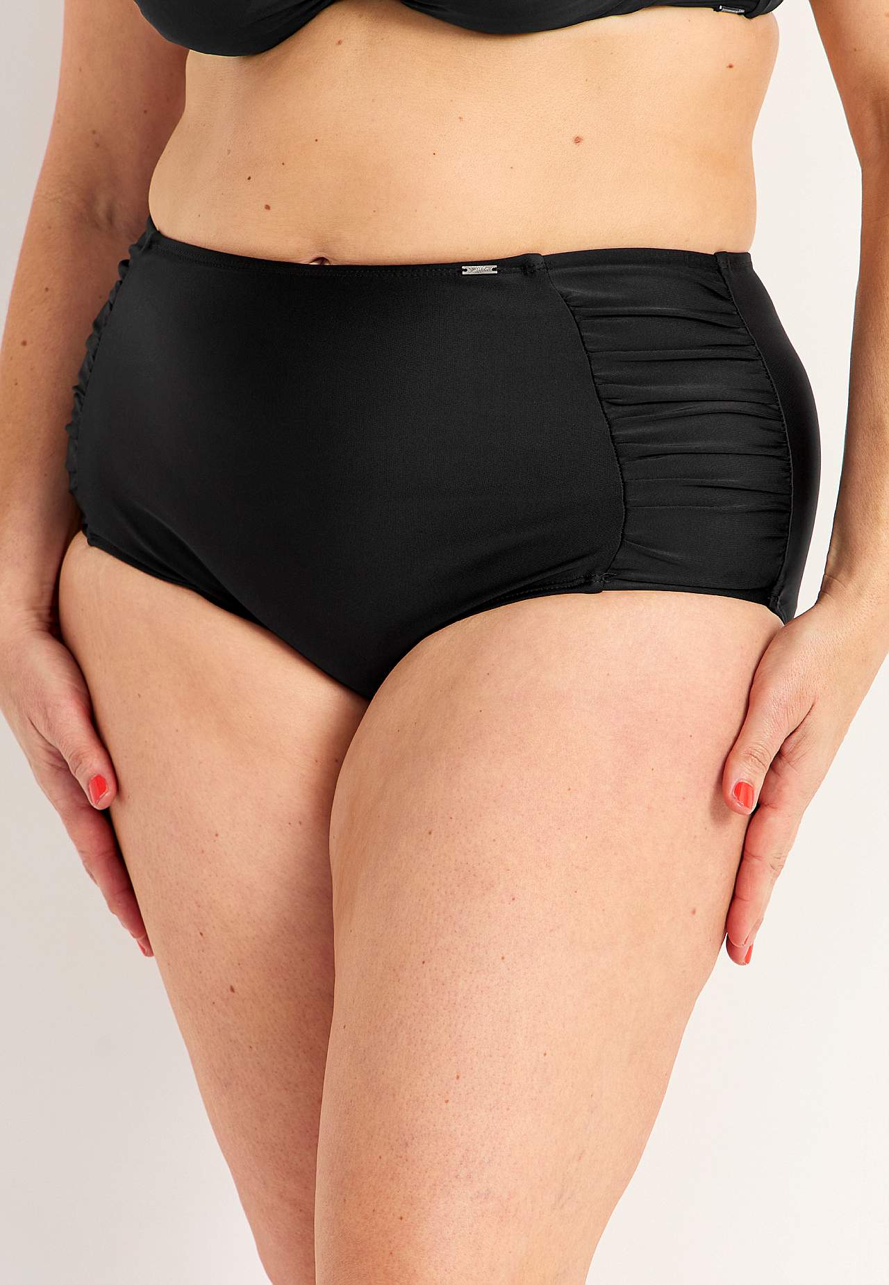Gerimpeld bikinibroekje met hoge taille Honolulu