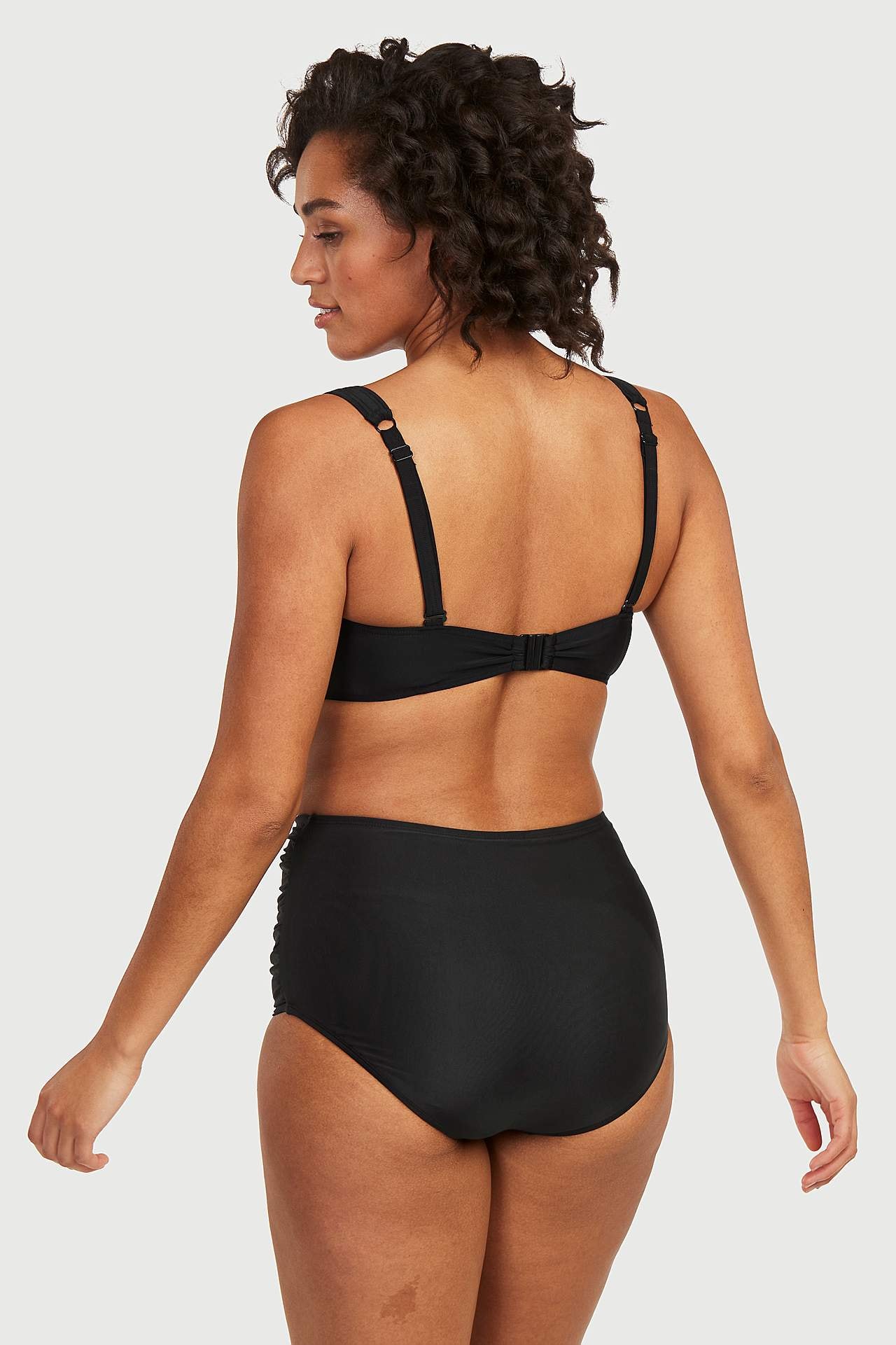 Gerimpeld bikinibroekje met hoge taille Honolulu