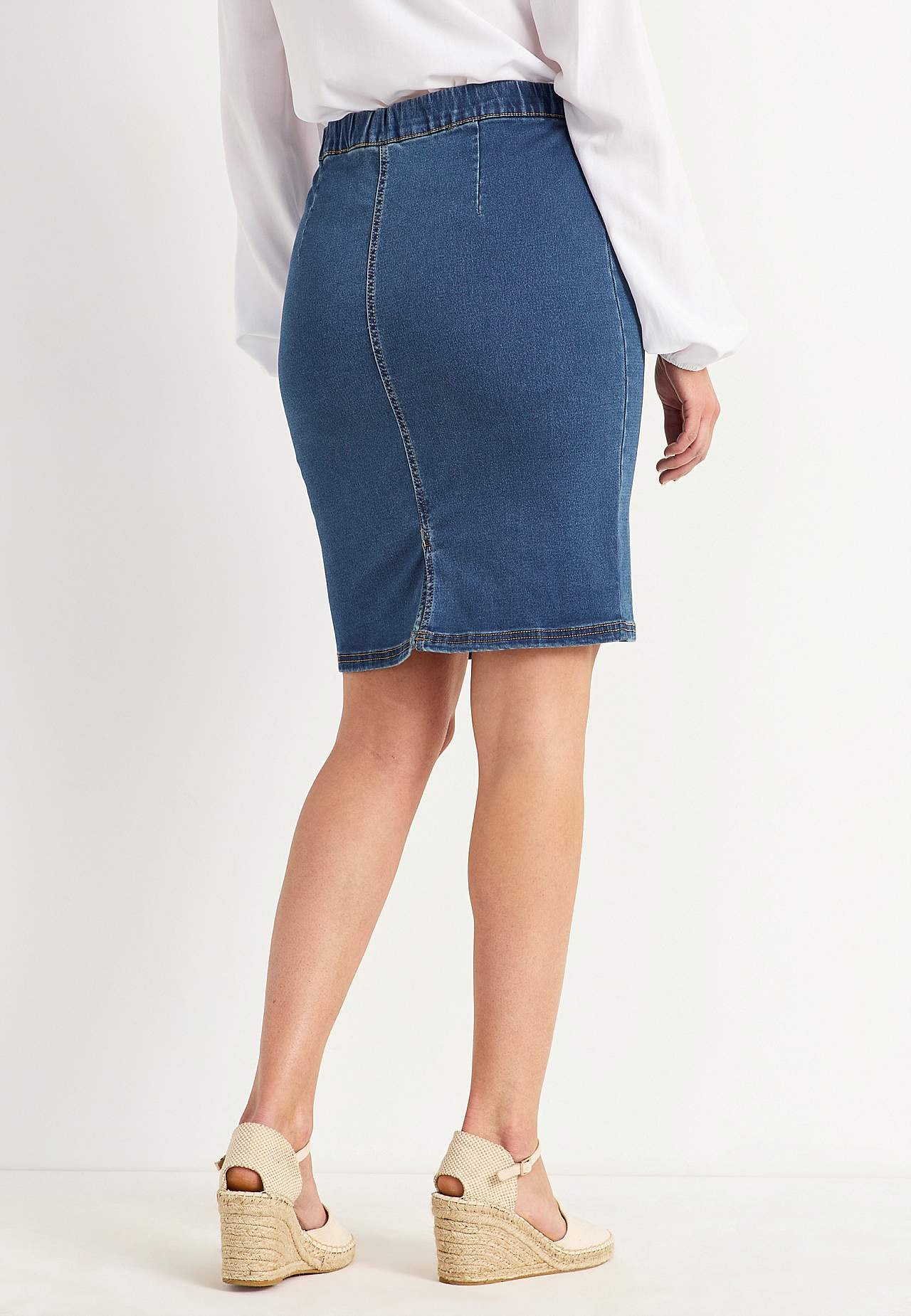Denimrok van zacht tricot