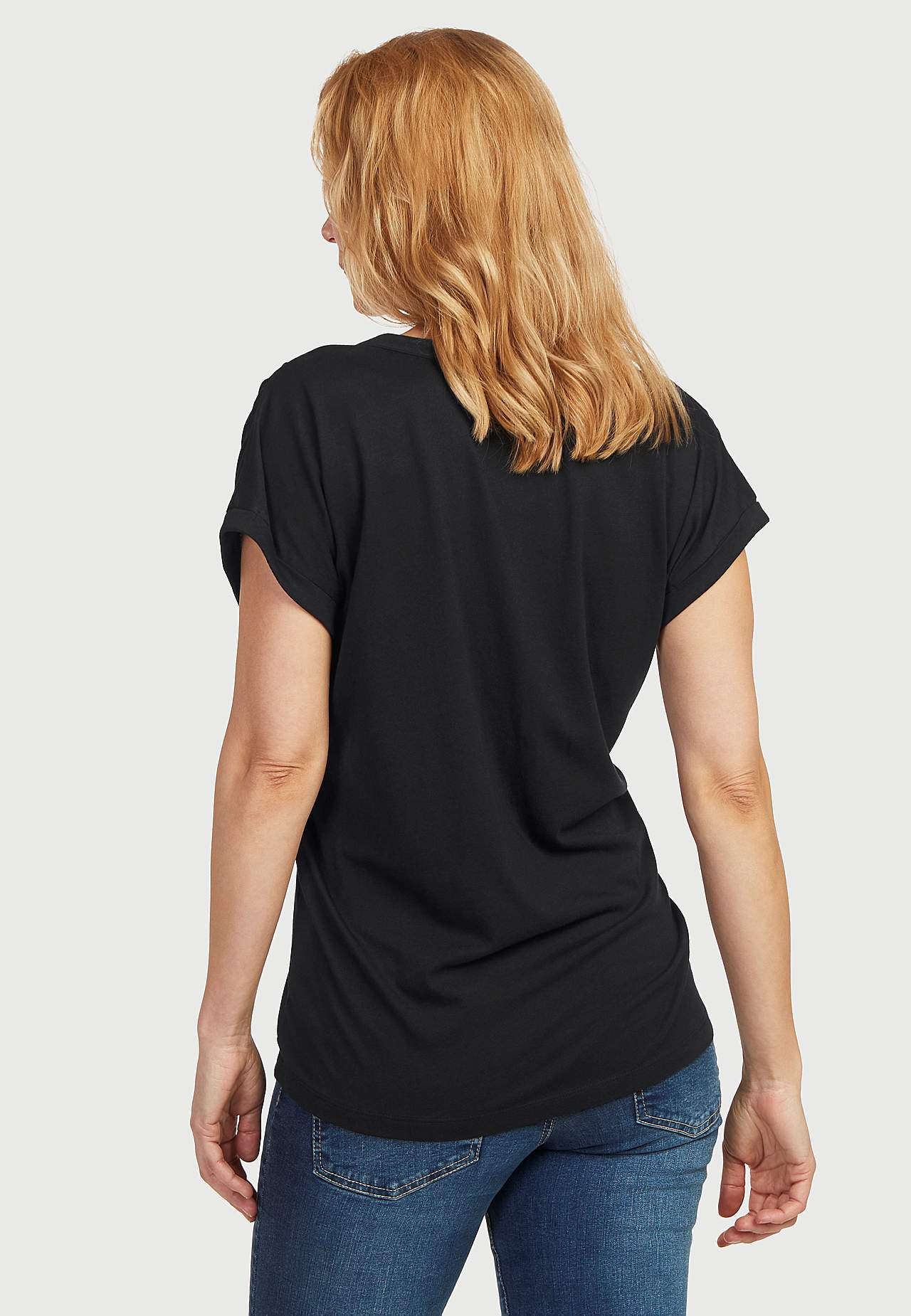 Jersey-topje met metalen knoppen