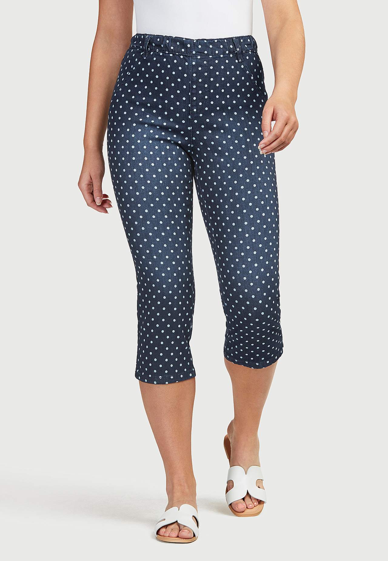 Comfortabelle en gestippelde capri-jegging Noomi
