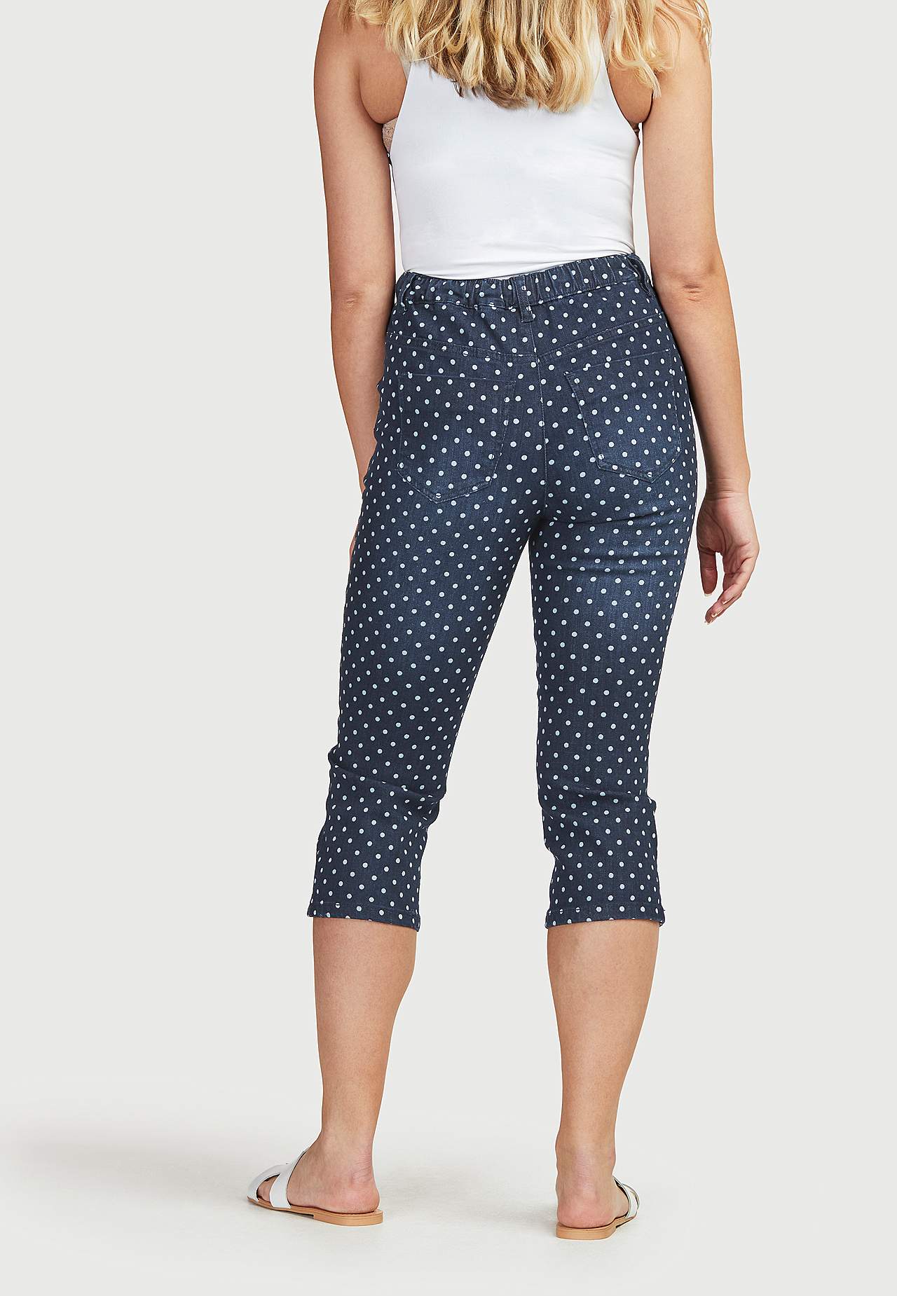 Comfortabelle en gestippelde capri-jegging Noomi